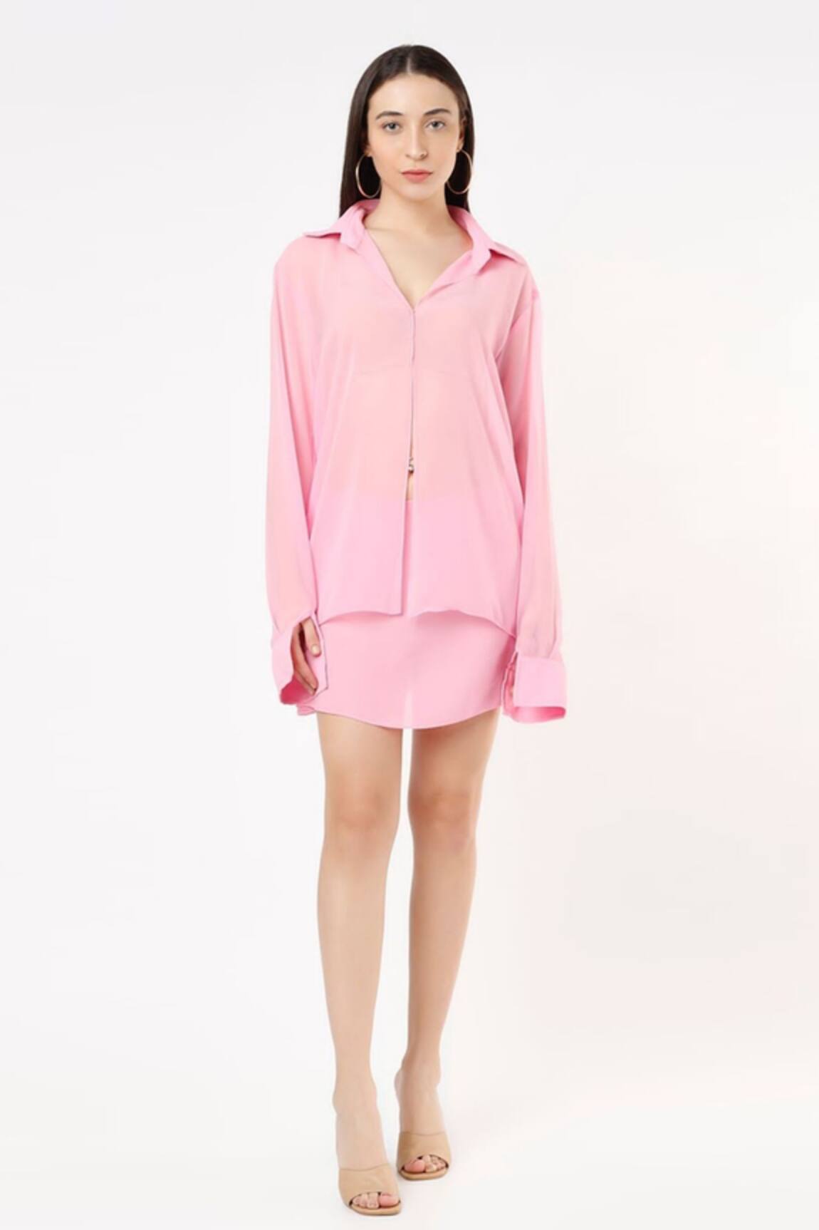 Deme By Gabriella Shirt & Short Skirt Set