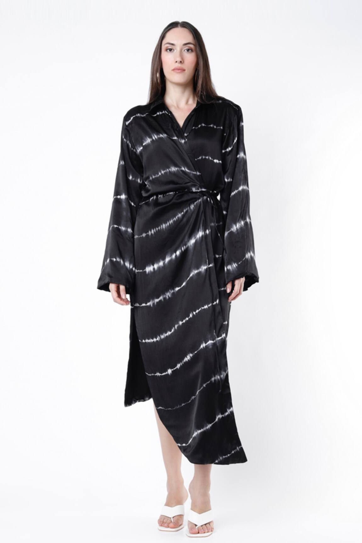 Deme By Gabriella Tie & Dye Wrap Dress