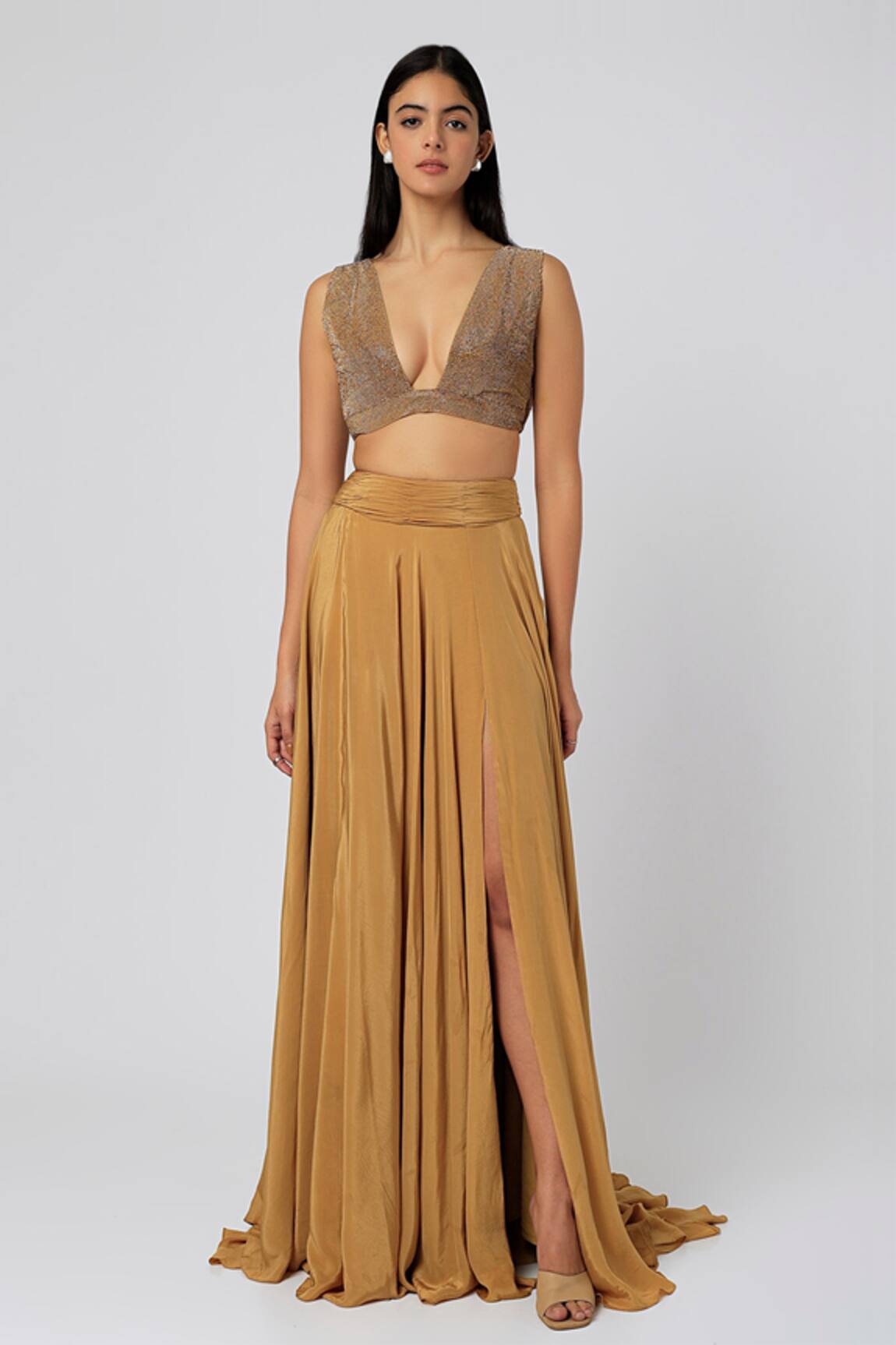 Deme by Gabriella Embellished Blouse & Skirt Set