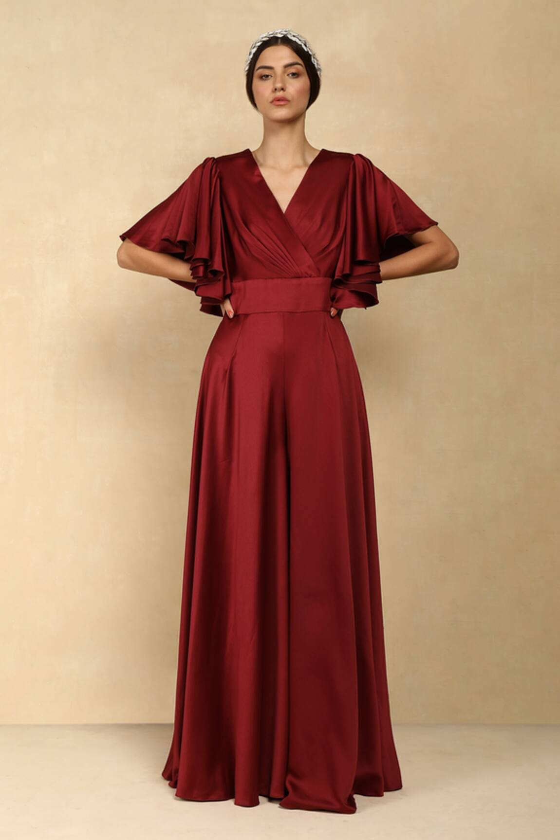 Dania Siddiqui Ruffle Sleeve Jumpsuit