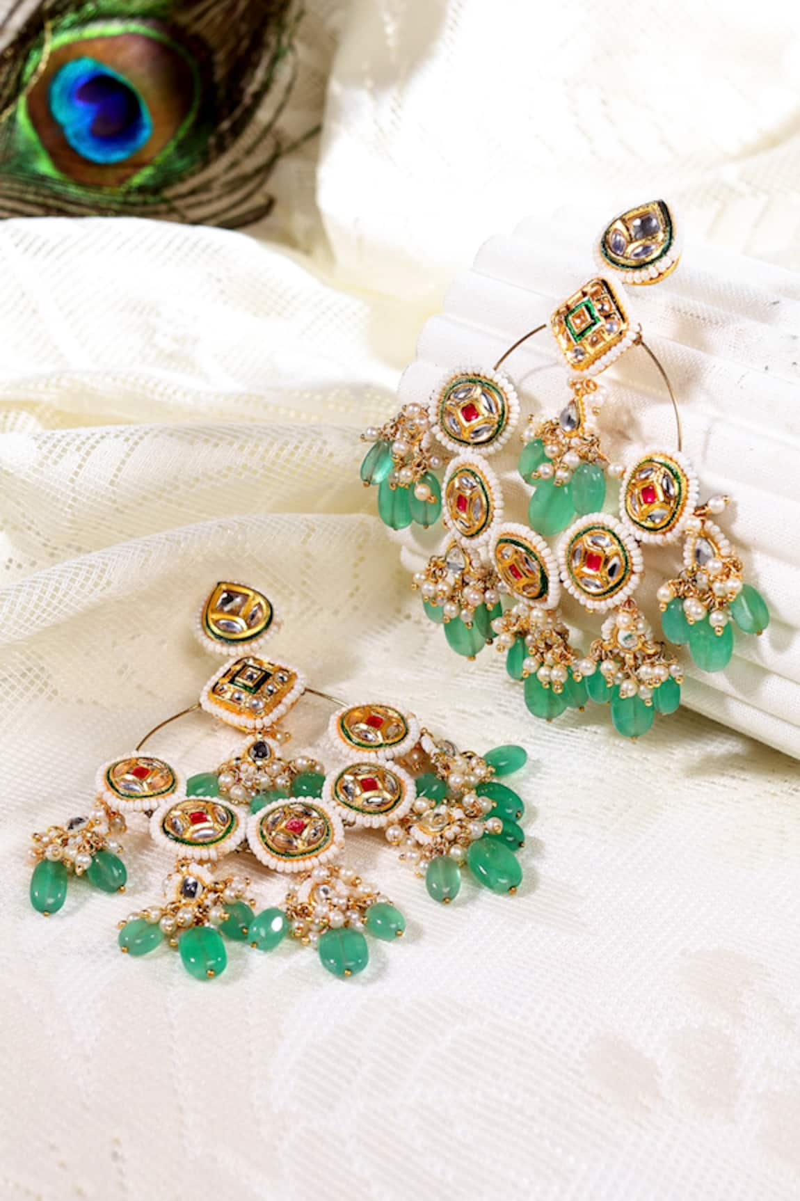 Dugran By Dugristyle Kundan Chandbali Earrings