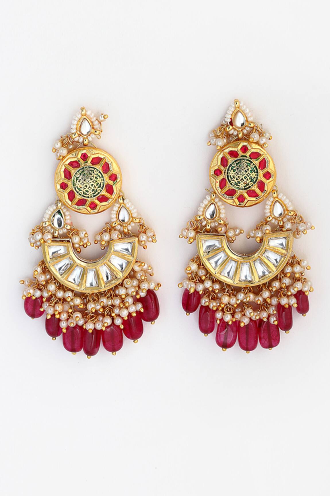 Dugran By Dugristyle Kundan Dangler Earrings