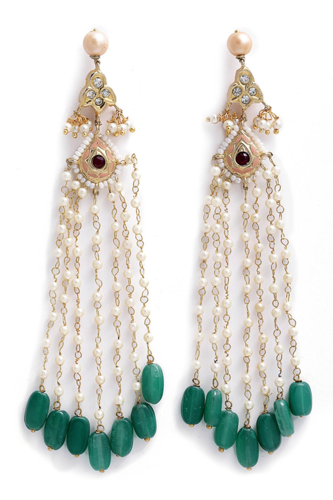 Dugran By Dugristyle Pearl Dangler Earrings