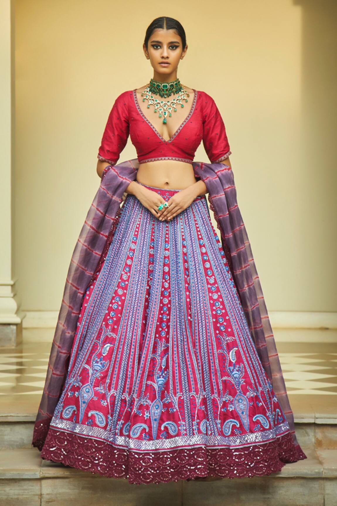 Jade By Monica & Karishma Embroidered Bridal Lehenga Set