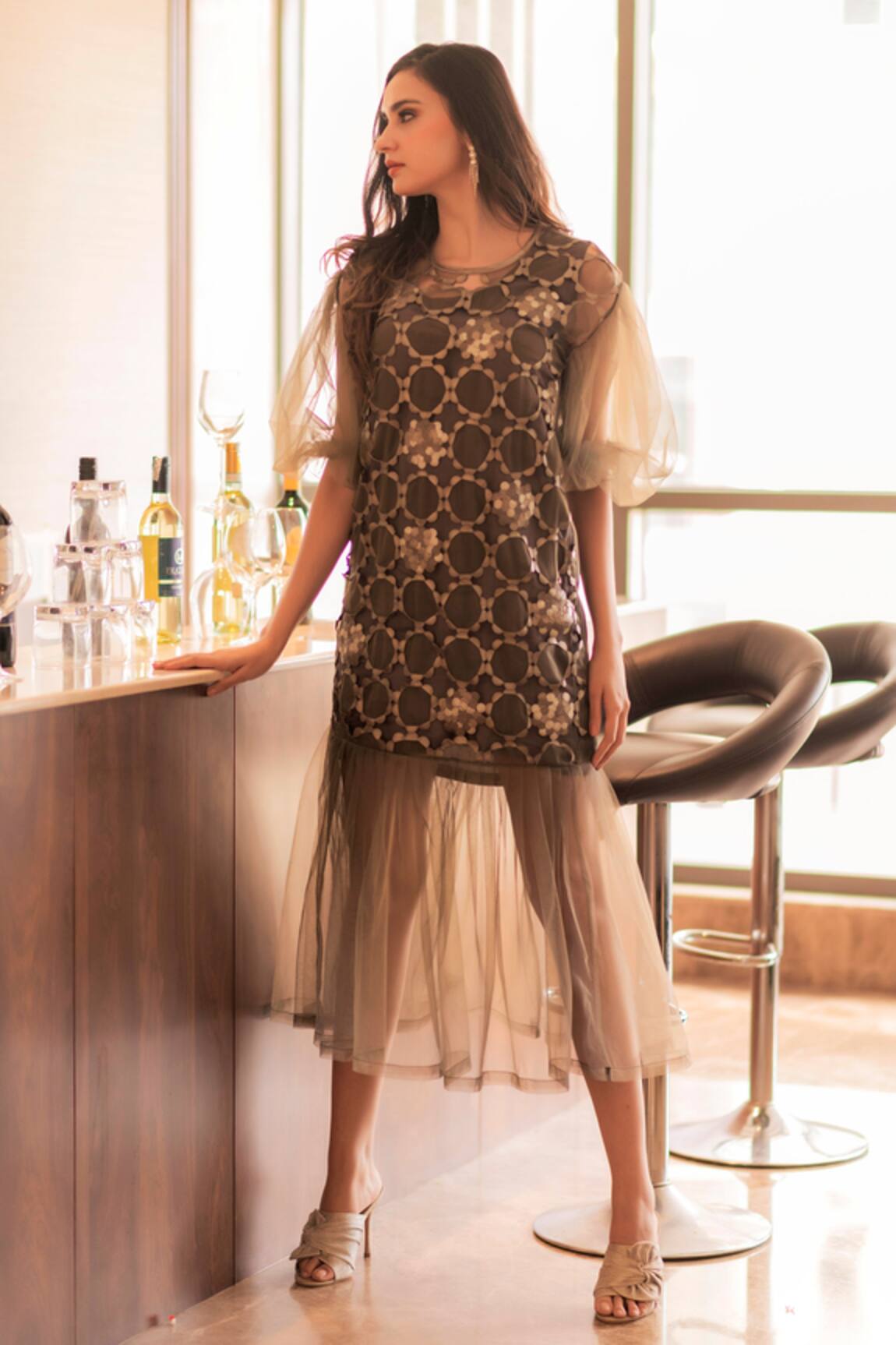 Devina Juneja Applique Dress