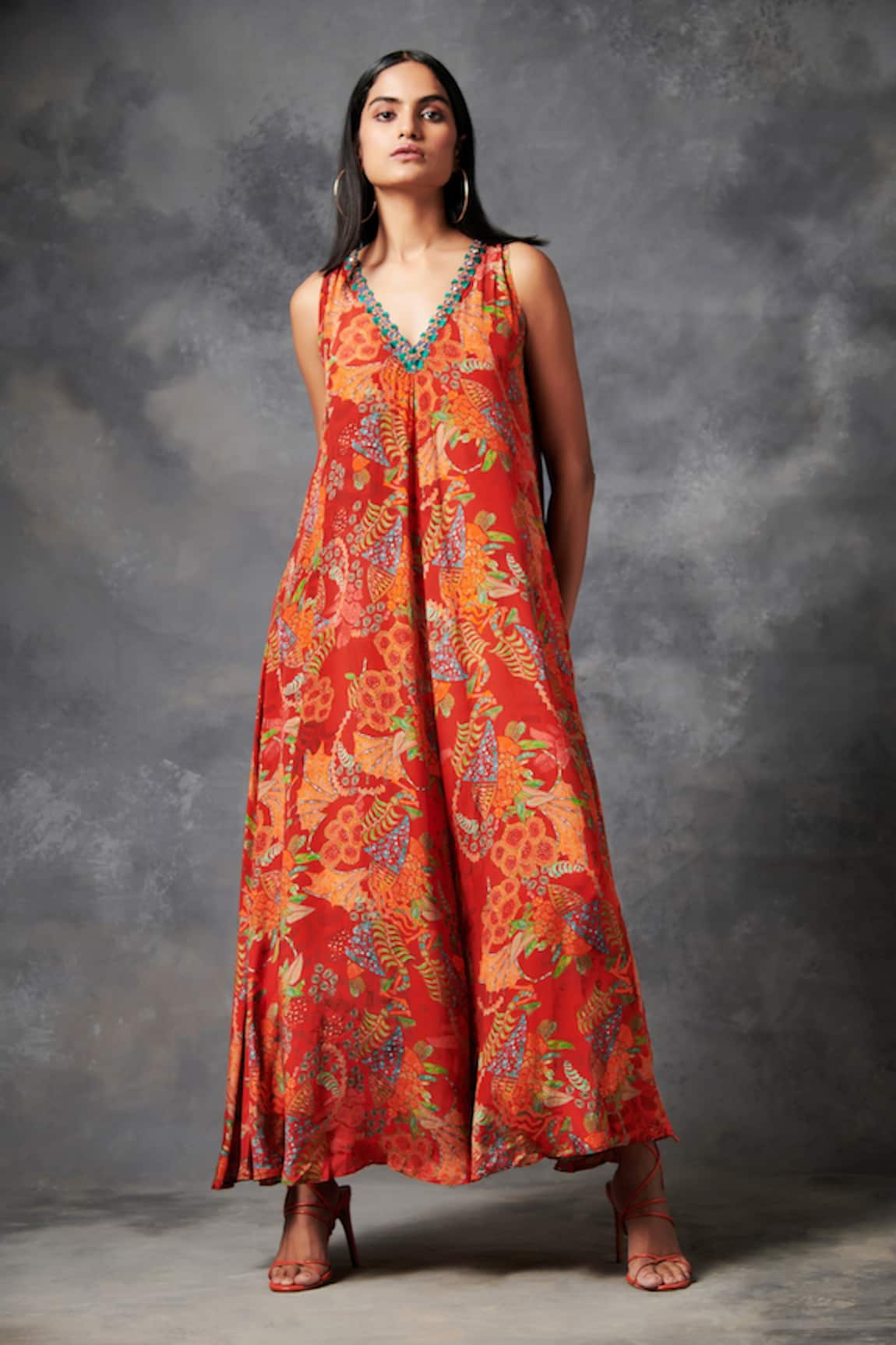 Saundh Darkha Marine Plant Print Jumpsuit