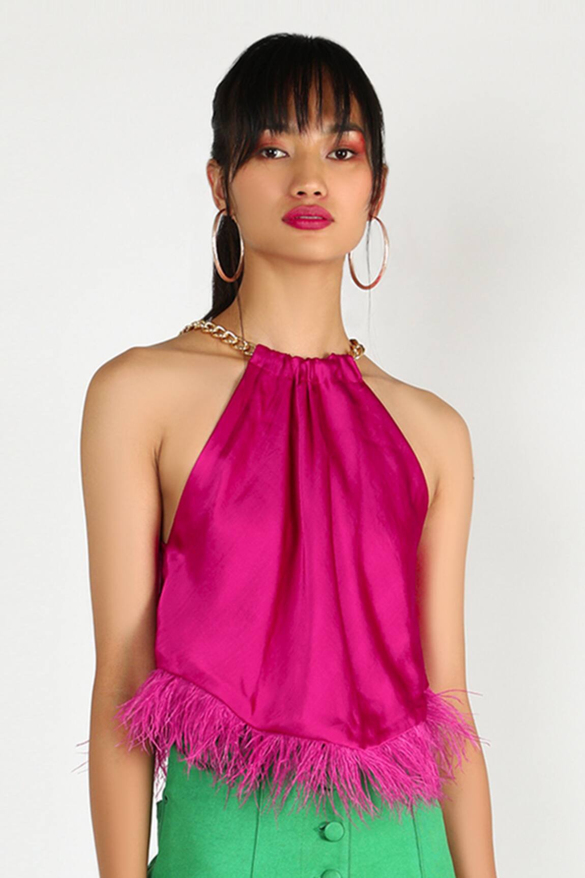 Deme By Gabriella Halter Fringe Top