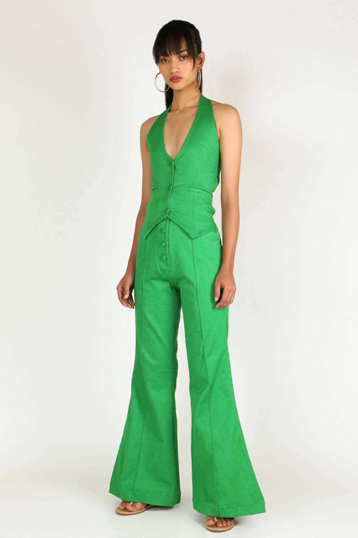 Deme By Gabriella Denim Waistcoat & Pant Set