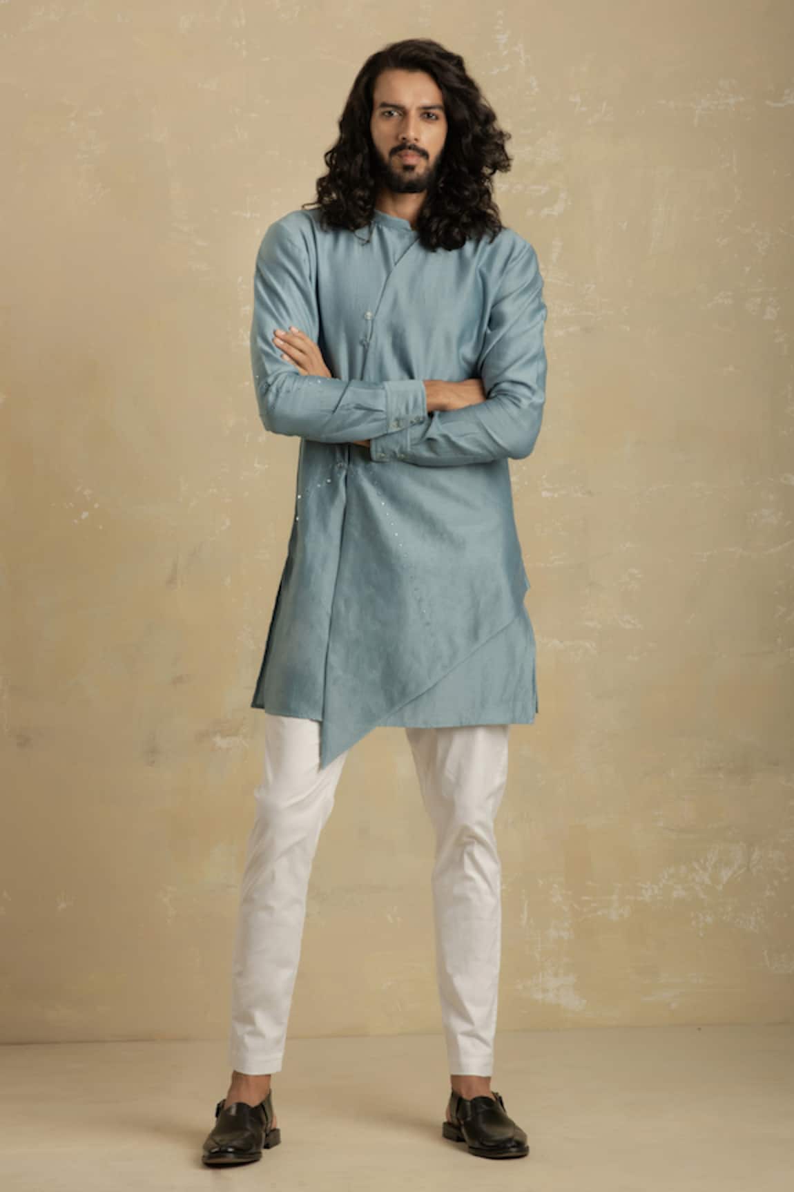 Charkhee Chanderi Kurta Set