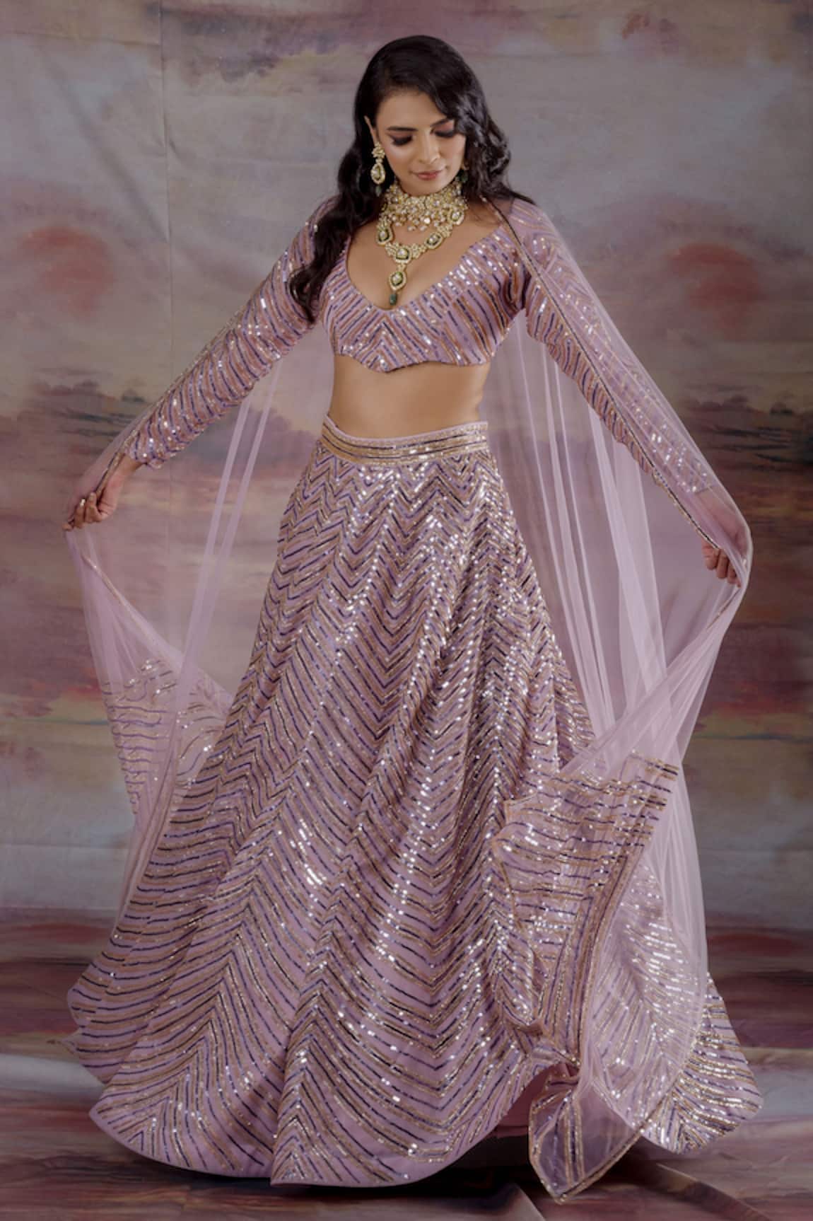 Payal & Zinal Organza Embroidered Bridal Lehenga Set 