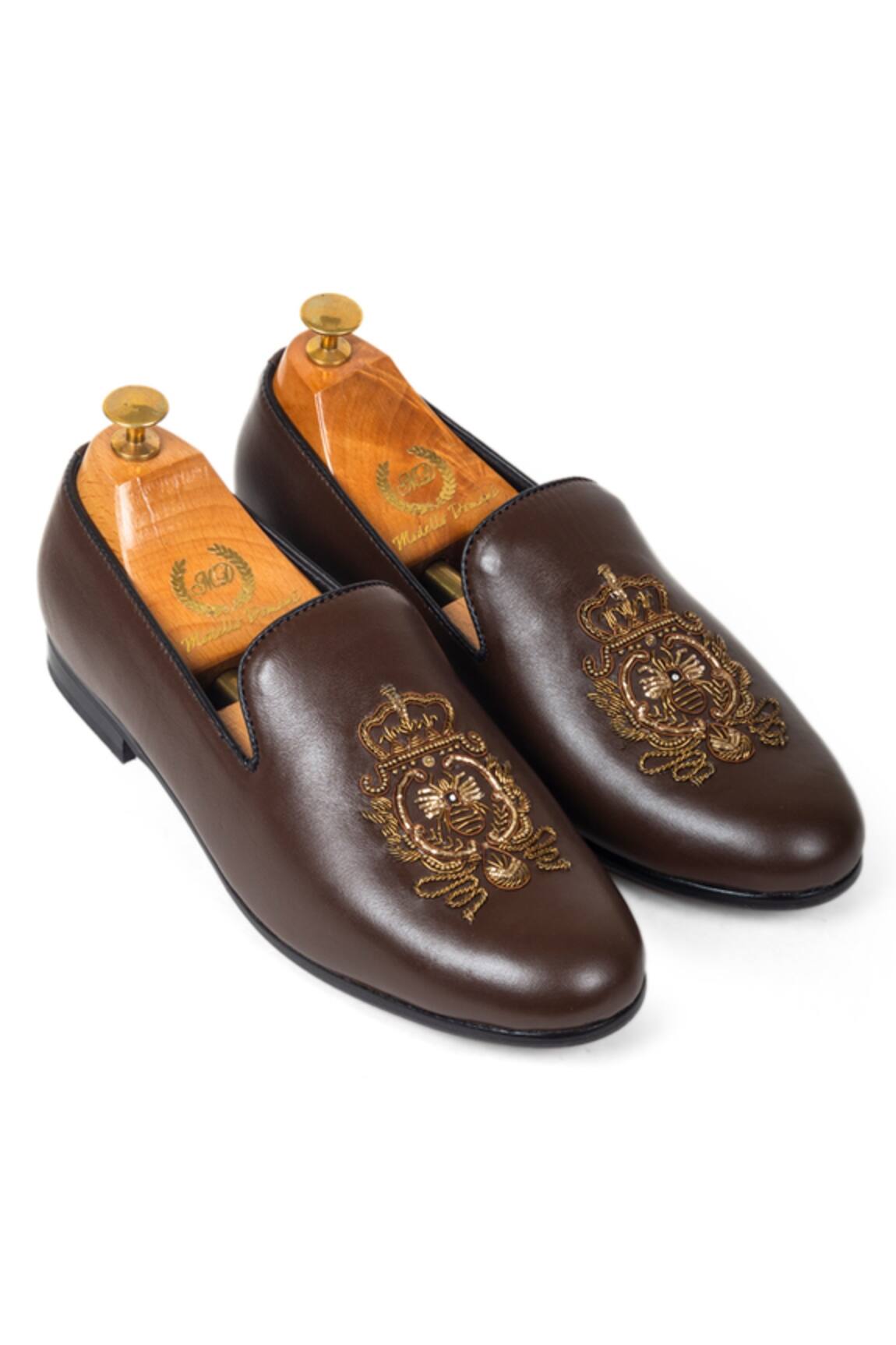 Domani Embroidered Leather Loafers