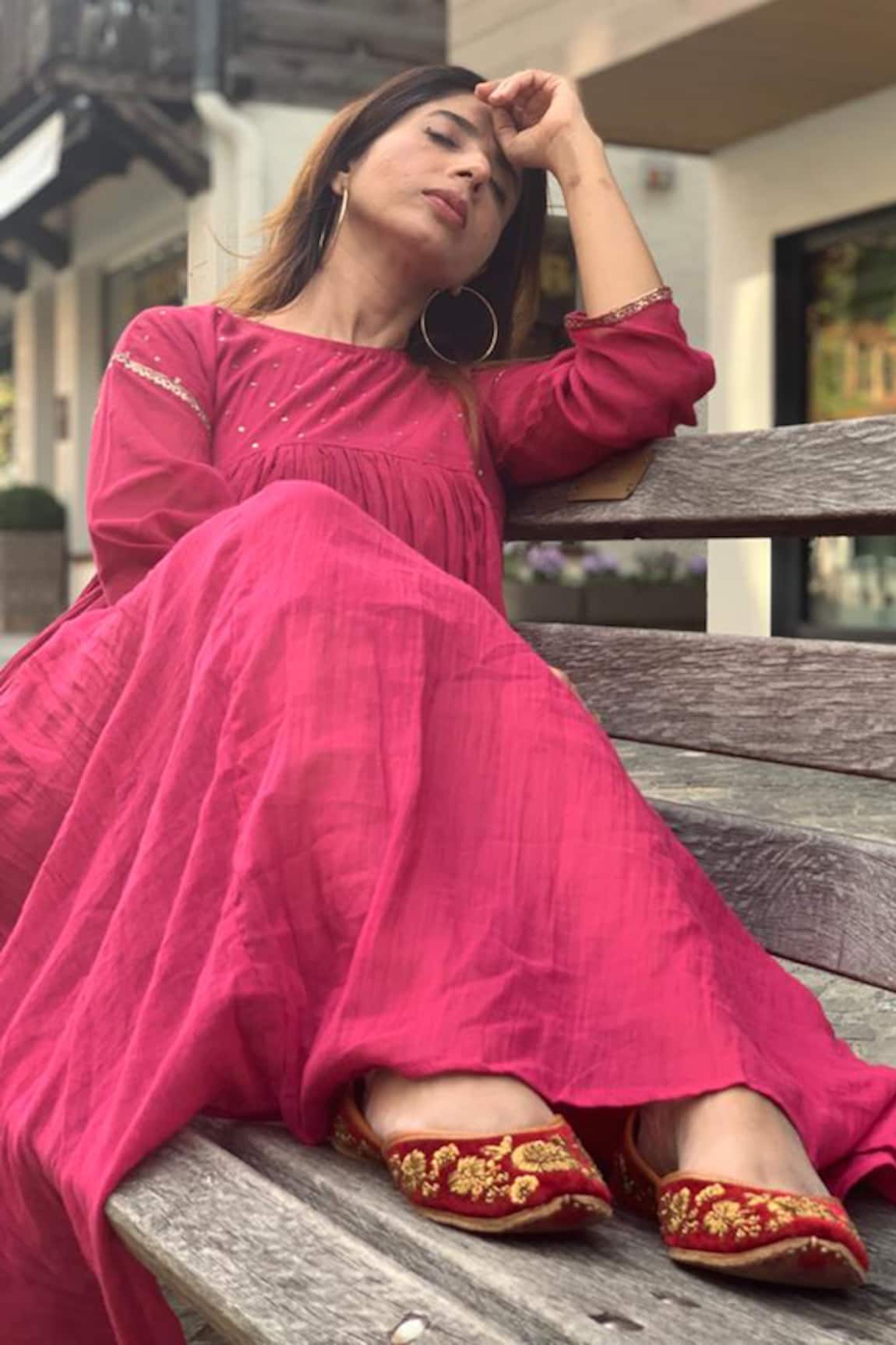 Dot Anti-Fit Kurta with Pant