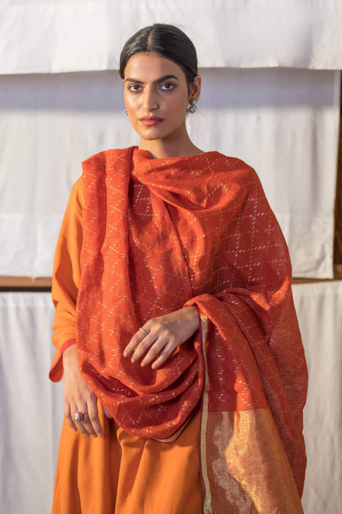 Anavila Linen Jamdani Dupatta