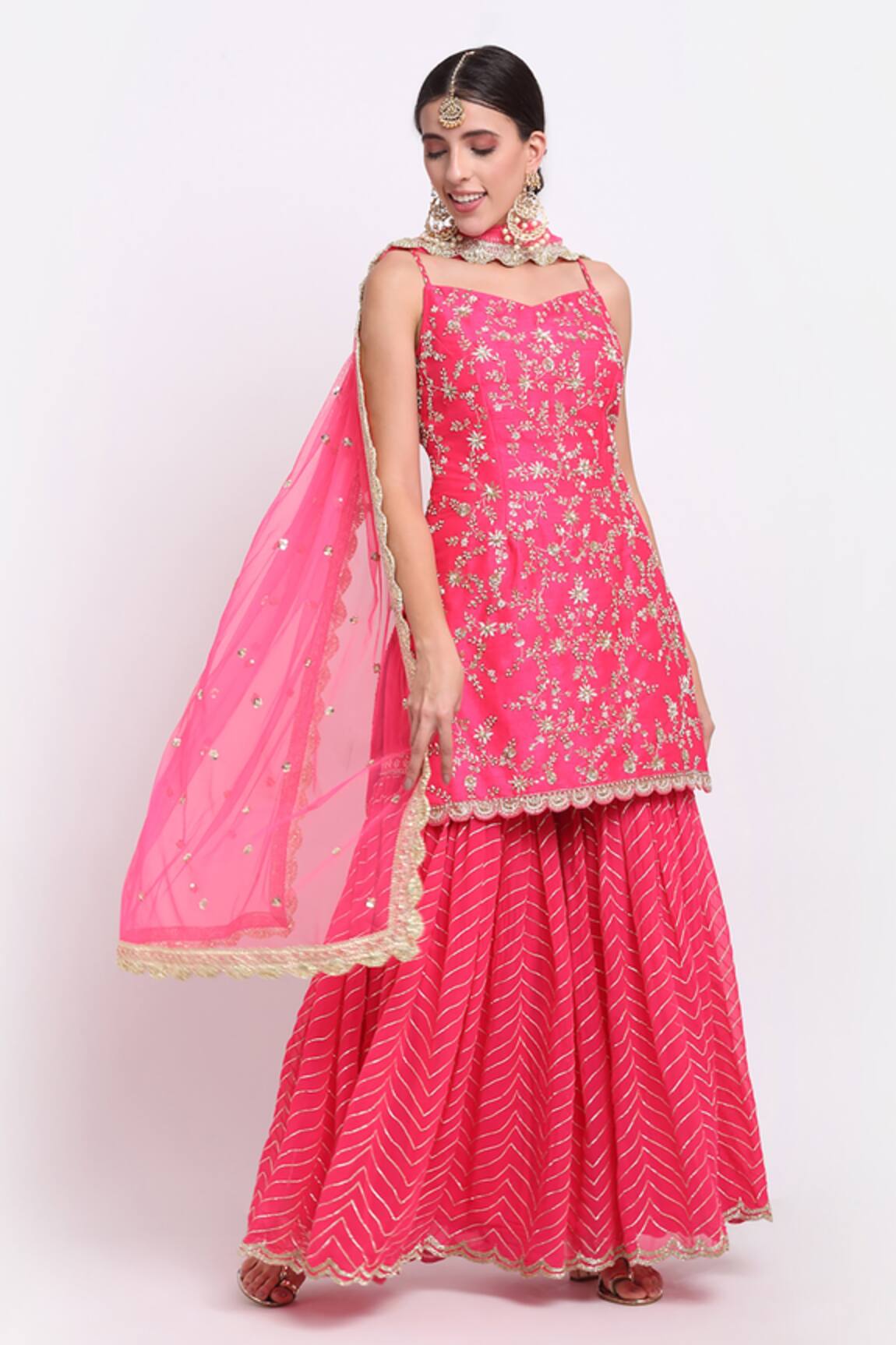 Priyanka Jain Georgette Kurta Sharara Set 