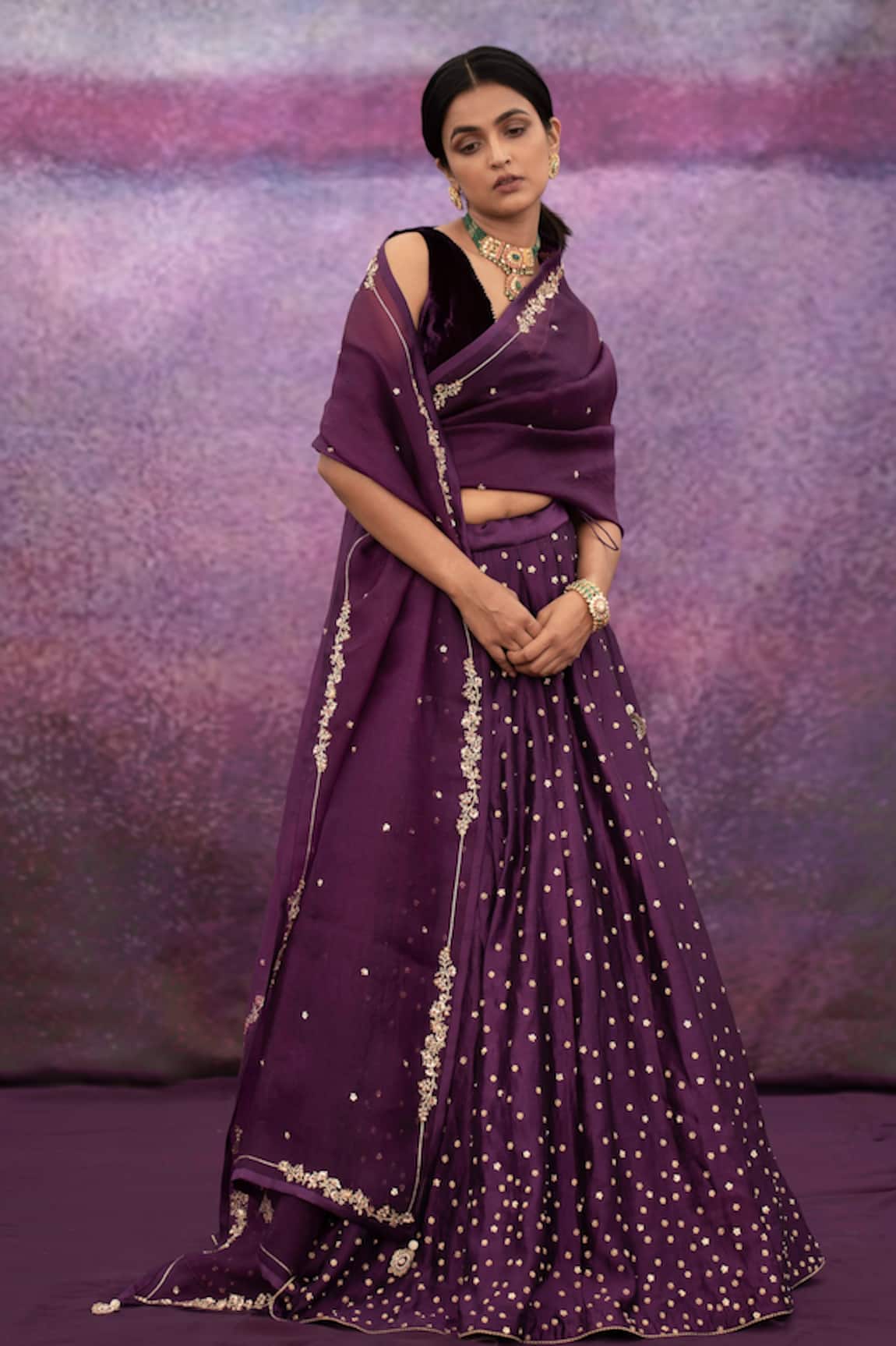 Deep Thee Floral Embroidered Lehenga Set