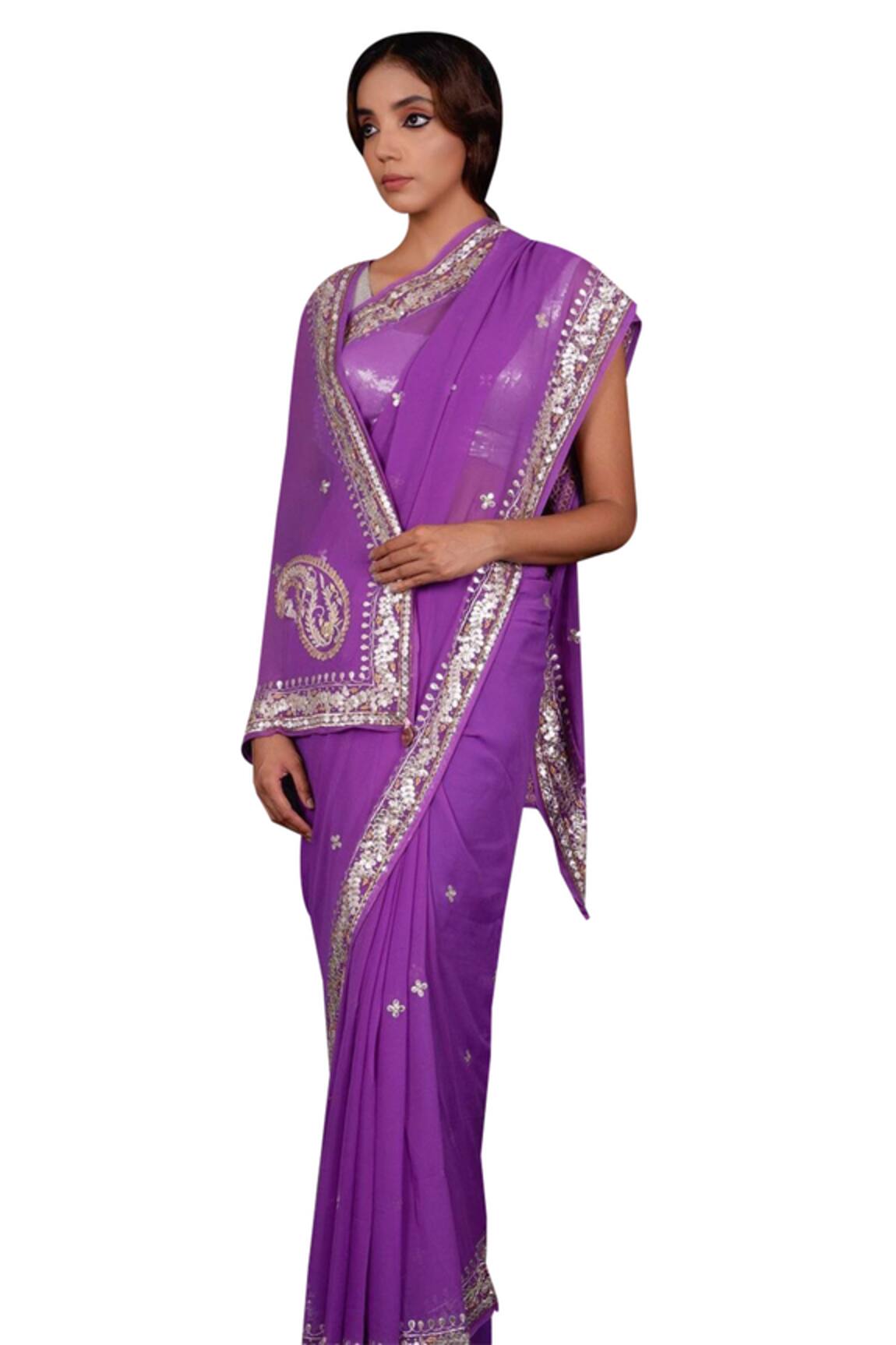 Ruar India Embroidered Saree With Blouse