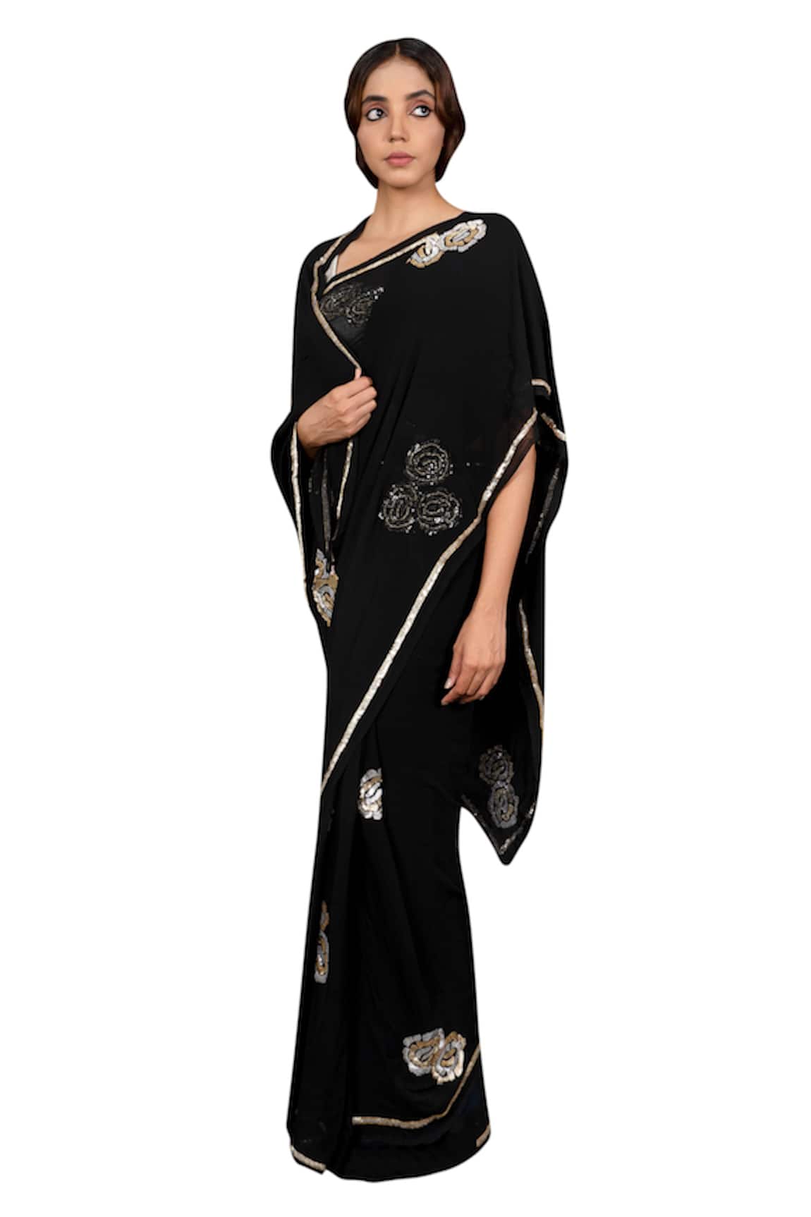 Ruar India Chiffon Embroidered Saree With Blouse