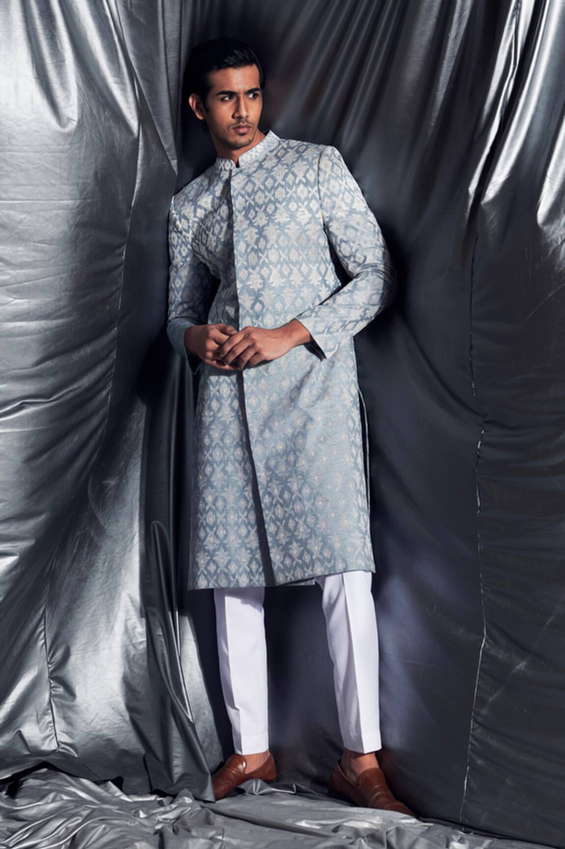 Dev R Nil Embroidered Sherwani Set