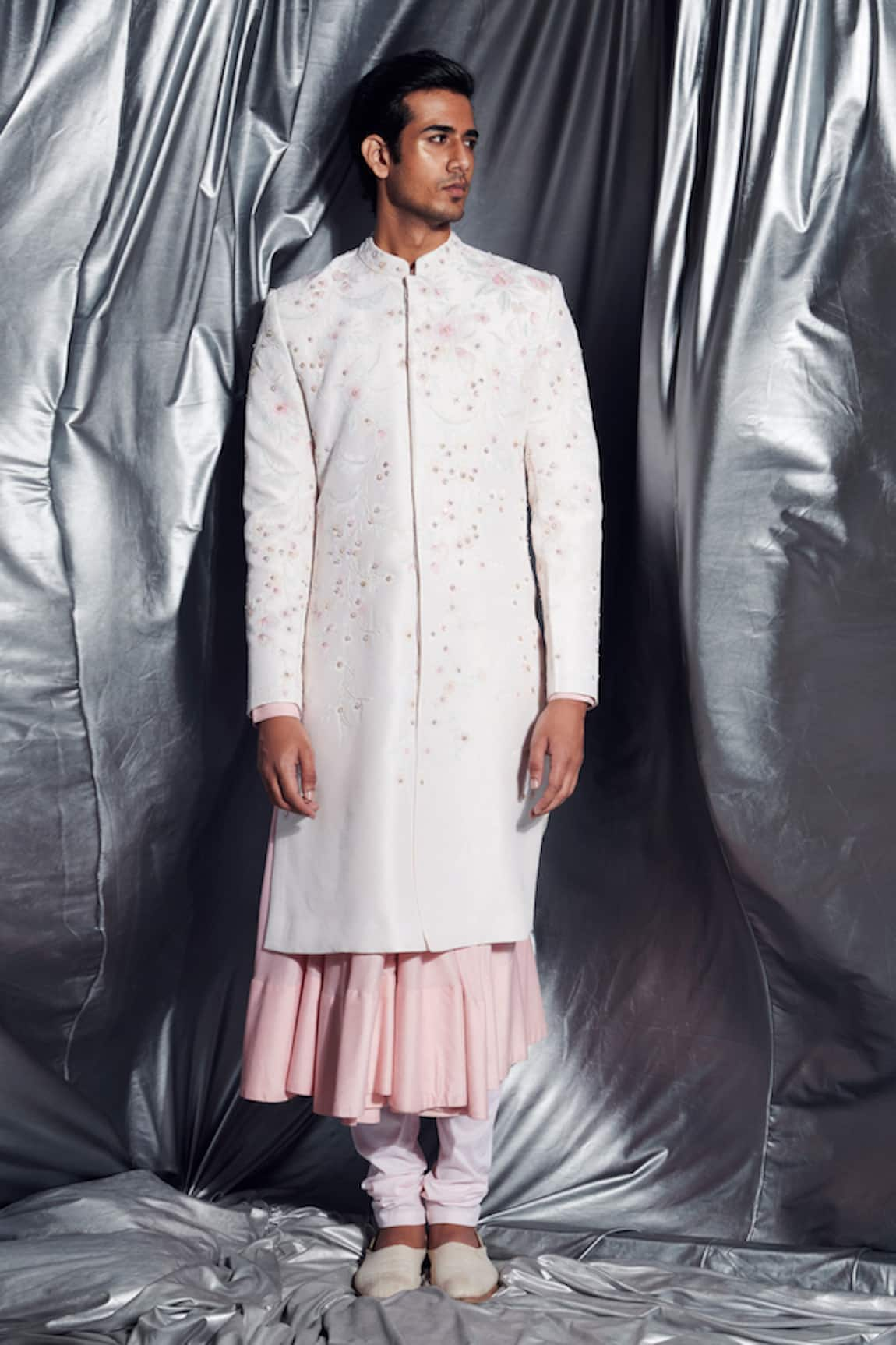 Dev R Nil Embroidered Sherwani Set