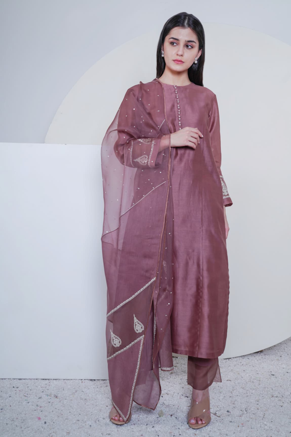 Sravanti Chanderi Kurta Set