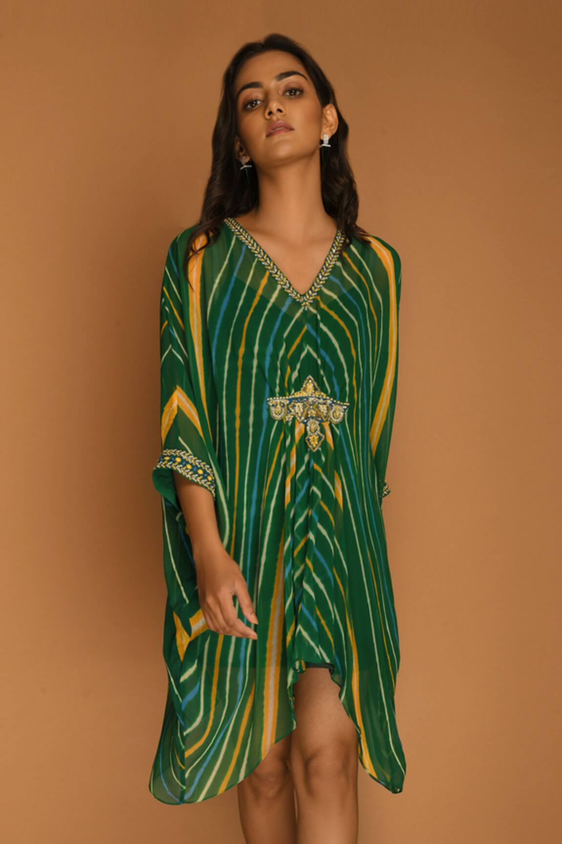 K-Anshika Striped Kaftan Dress