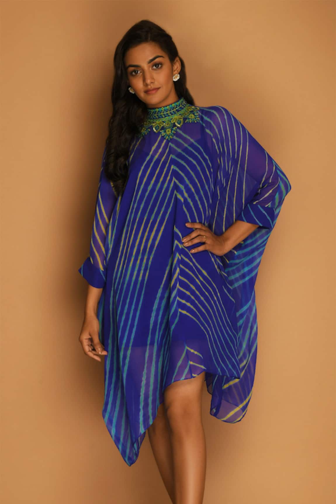 K-Anshika Striped Kaftan Dress