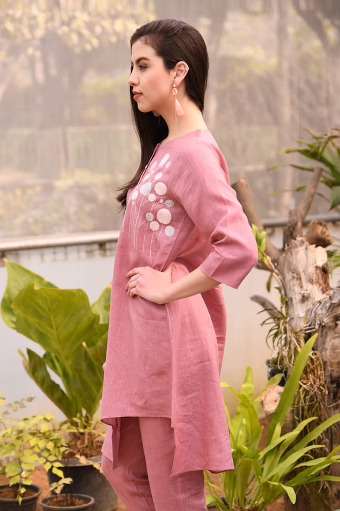 Linen Bloom Linen Asymmetric Tunic