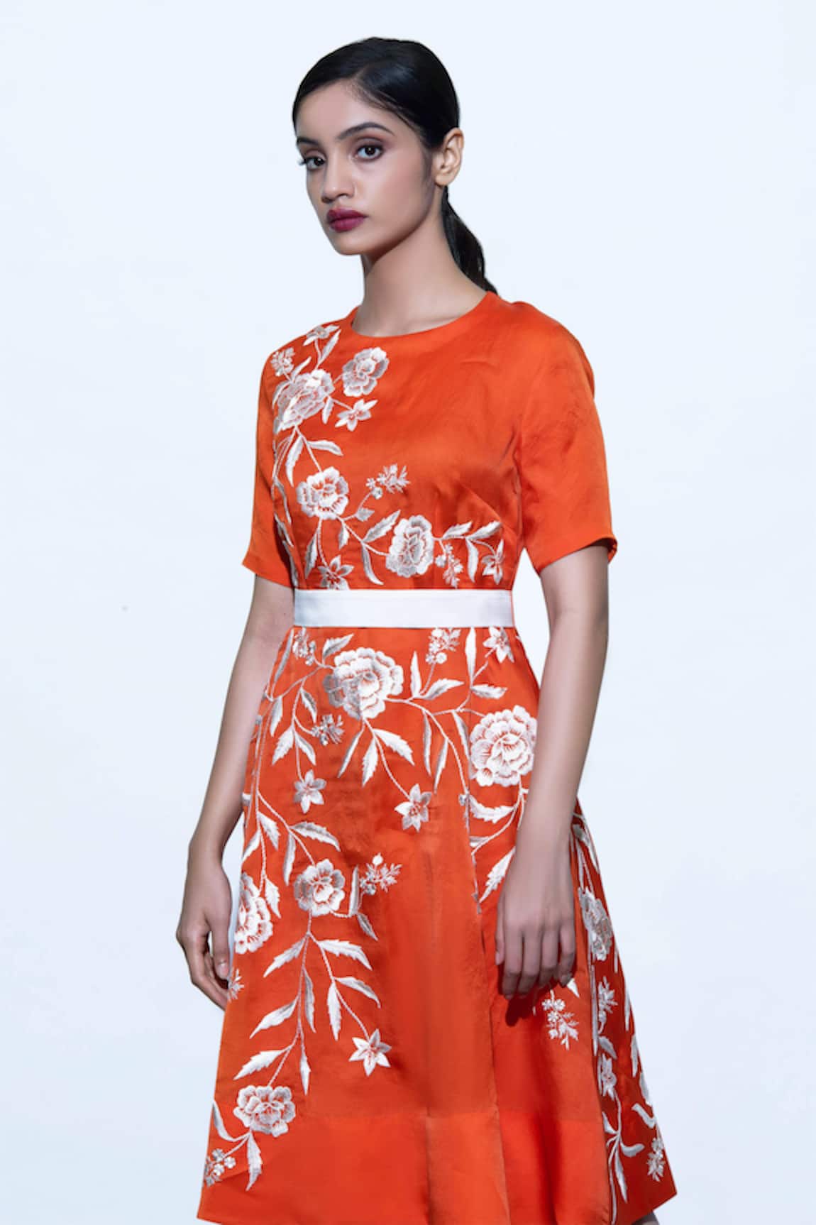 Shriya Som Floral Embroidered Dress