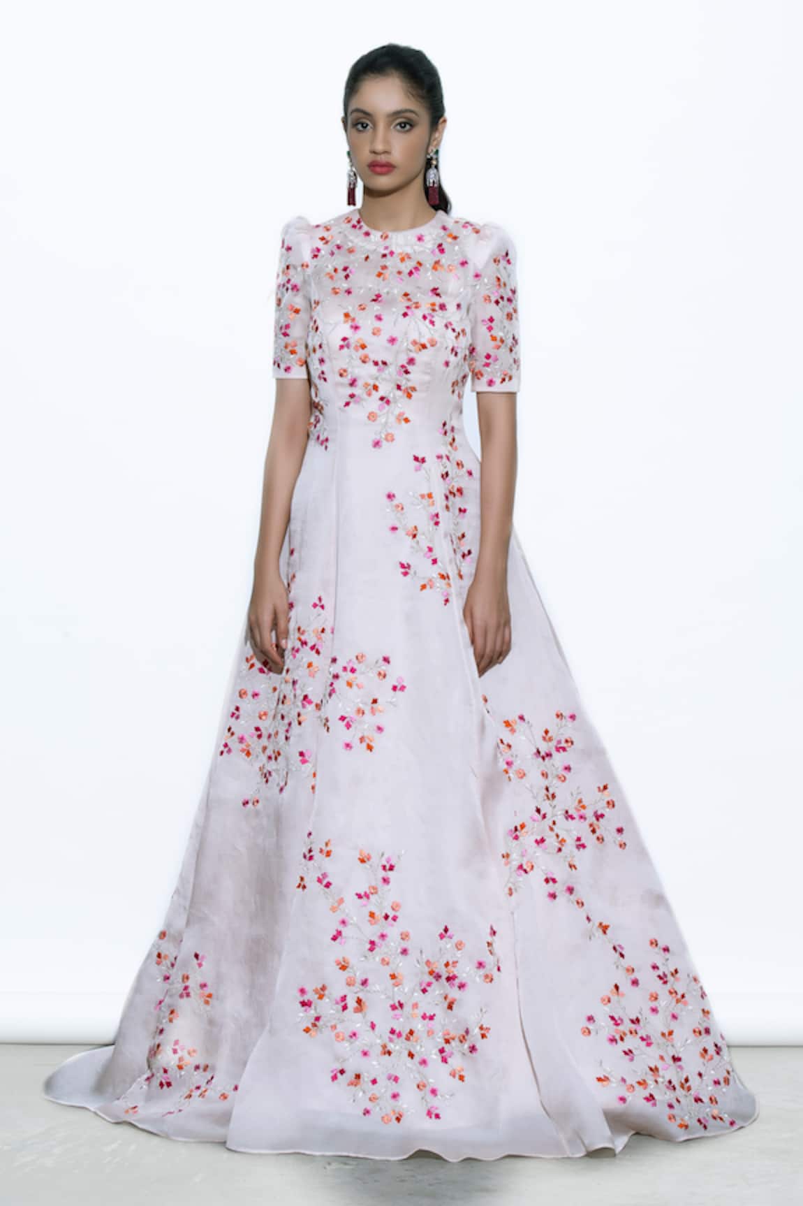 Shriya Som Floral Embroidered Gown