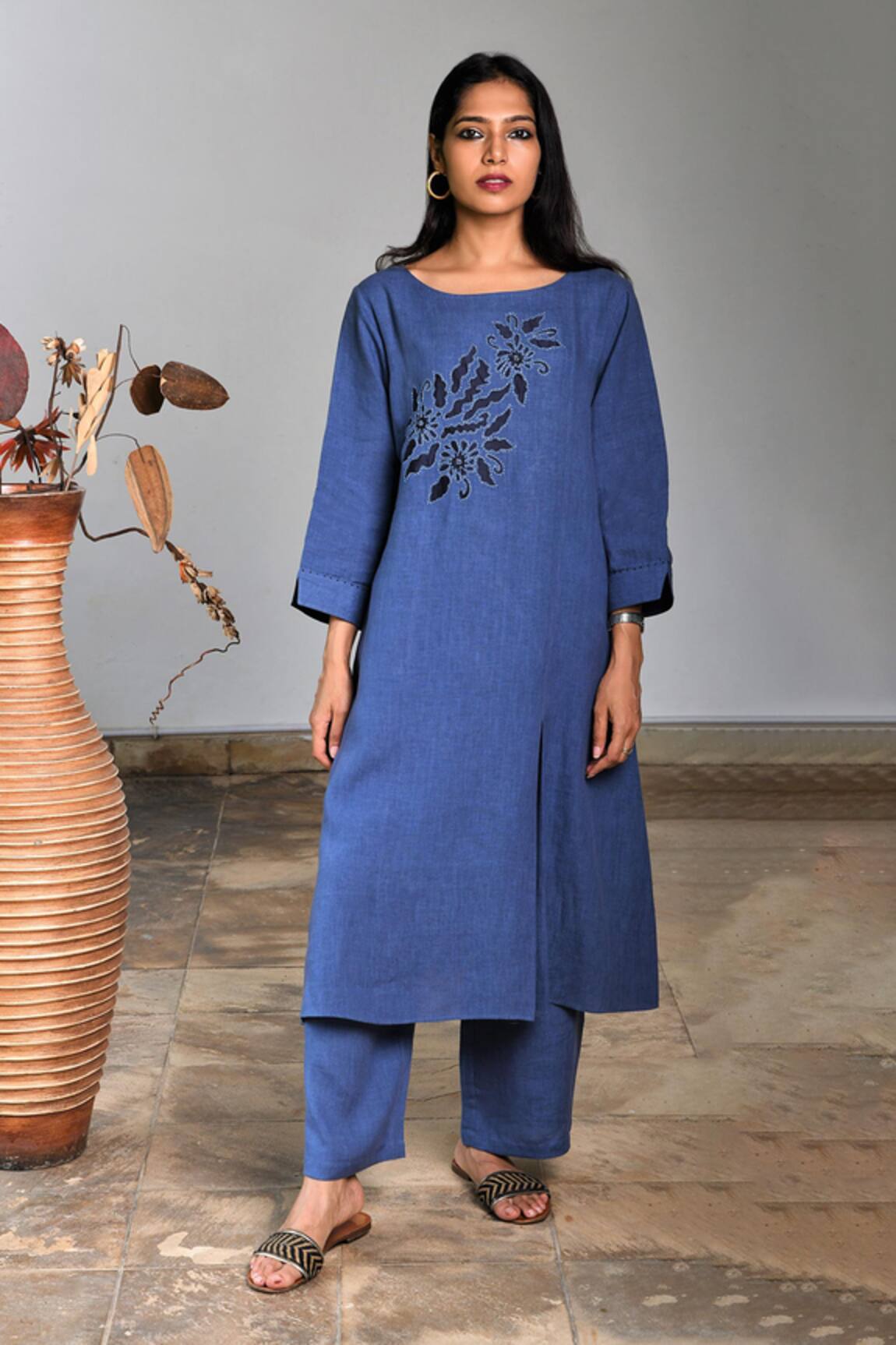 Linen Bloom Linen Embroidered Tunic 