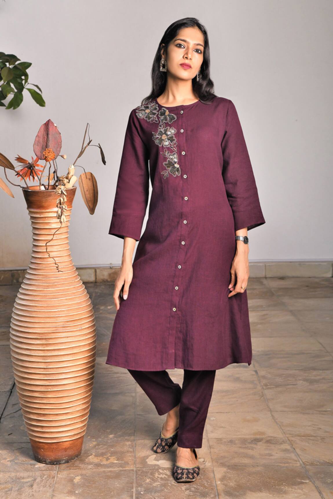 Linen Bloom Linen Embroidered Tunic 