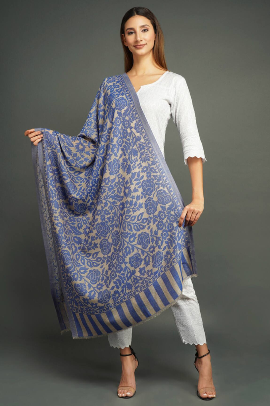 Dusala Shawls Cashmere Kani Weave Stole