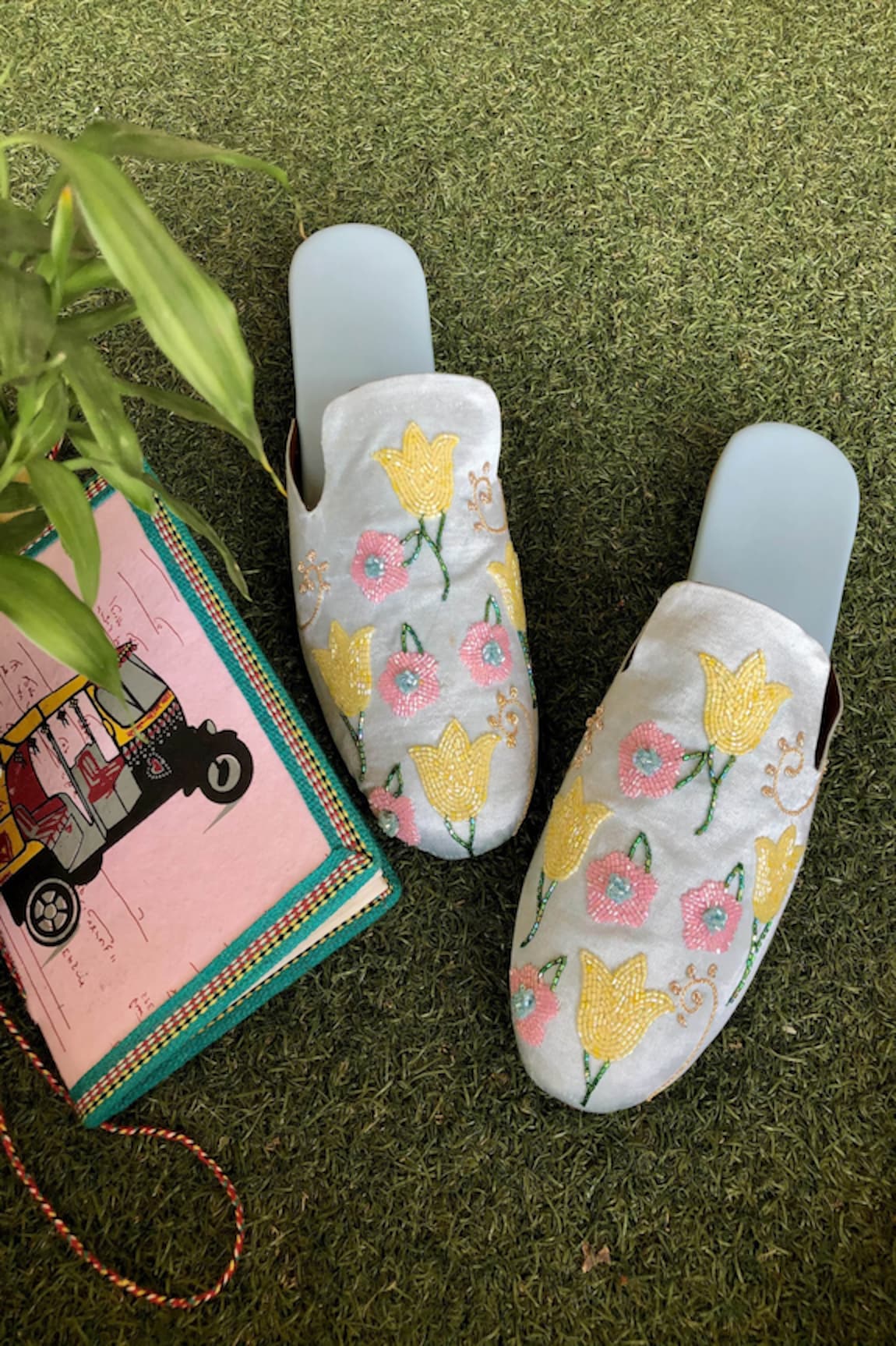 Dhwni Singhvi Floral Embellished Mules