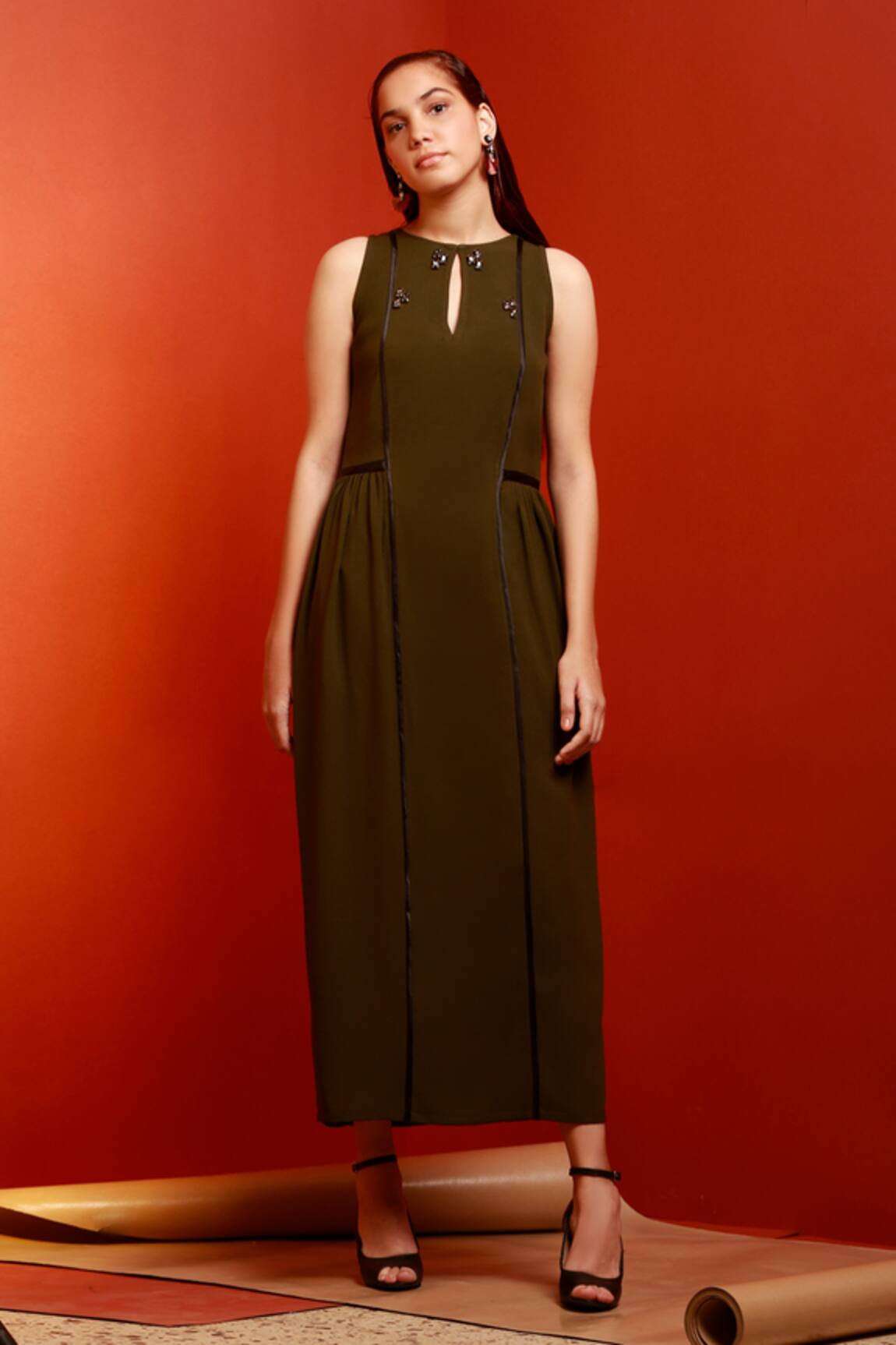 House Of Behram Crystal Embellished Dress