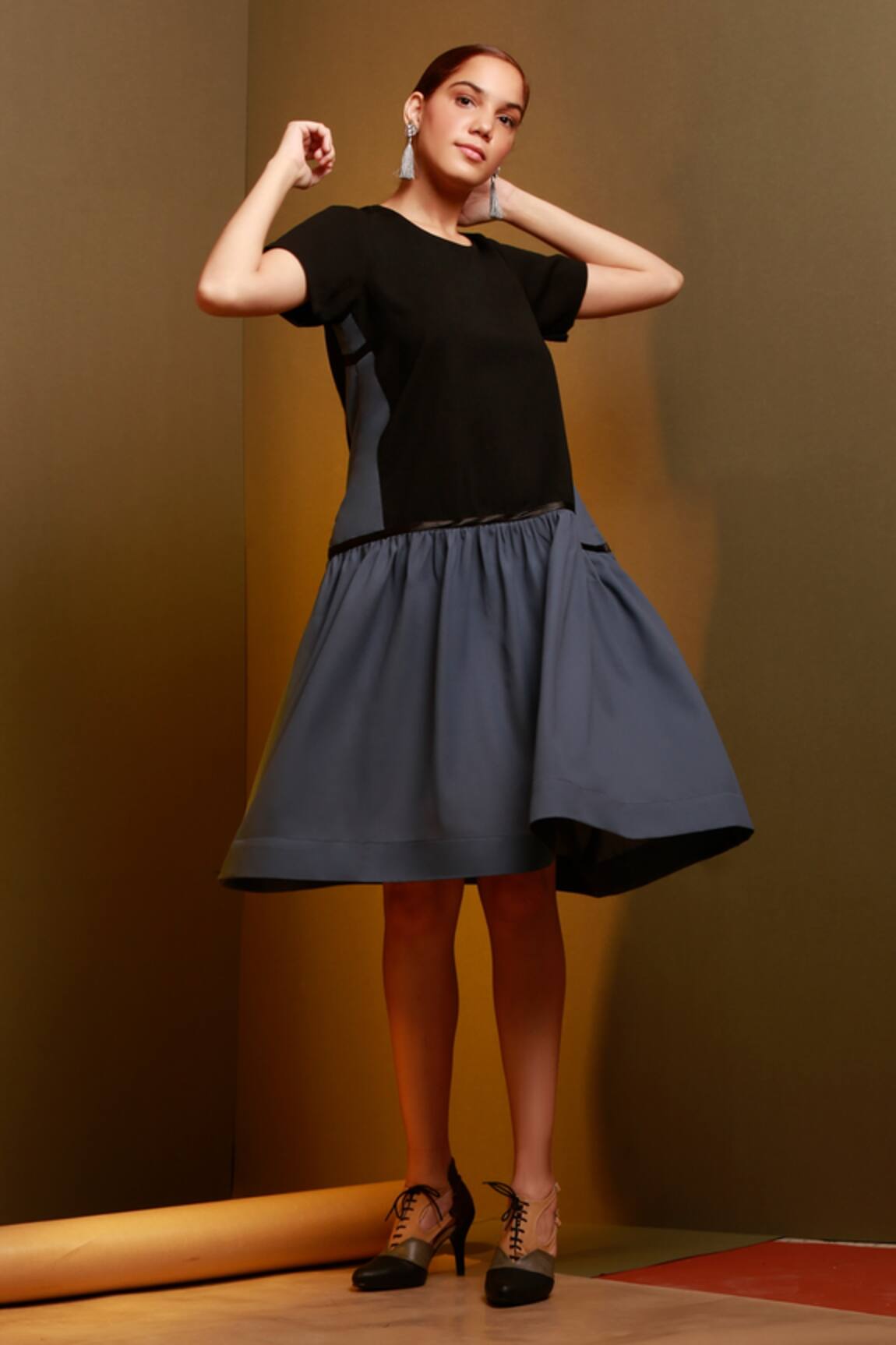 House Of Behram Colorblock Dress