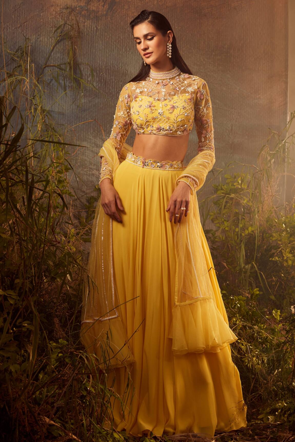 Dheeru Taneja Aphrodite Embroidered Bridal Lehenga Set
