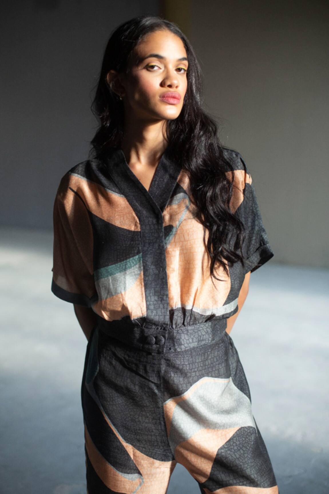 Clos Abstract Print Top & Pant Set