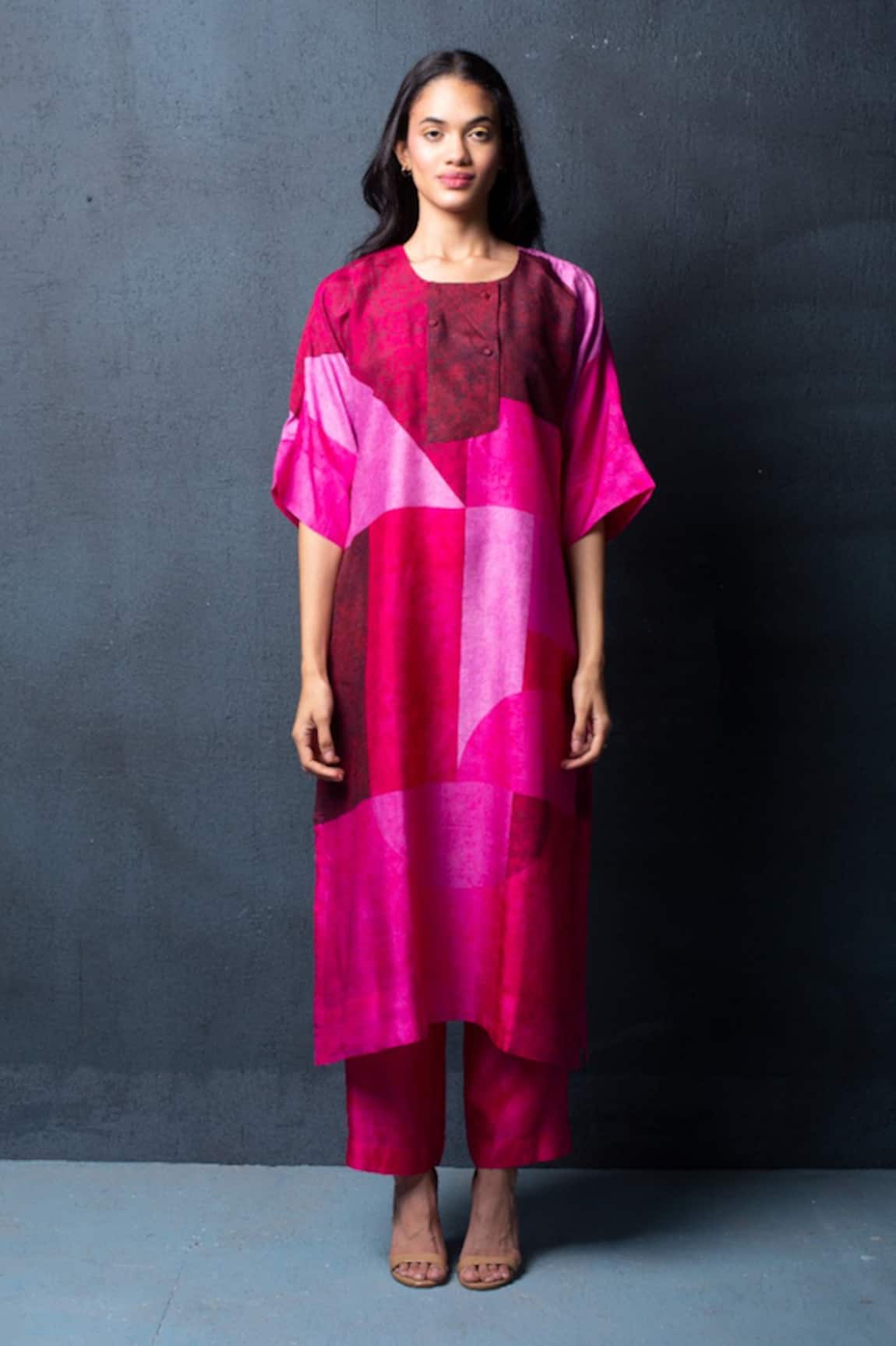 Clos Abstract Print Tunic & Pant Set
