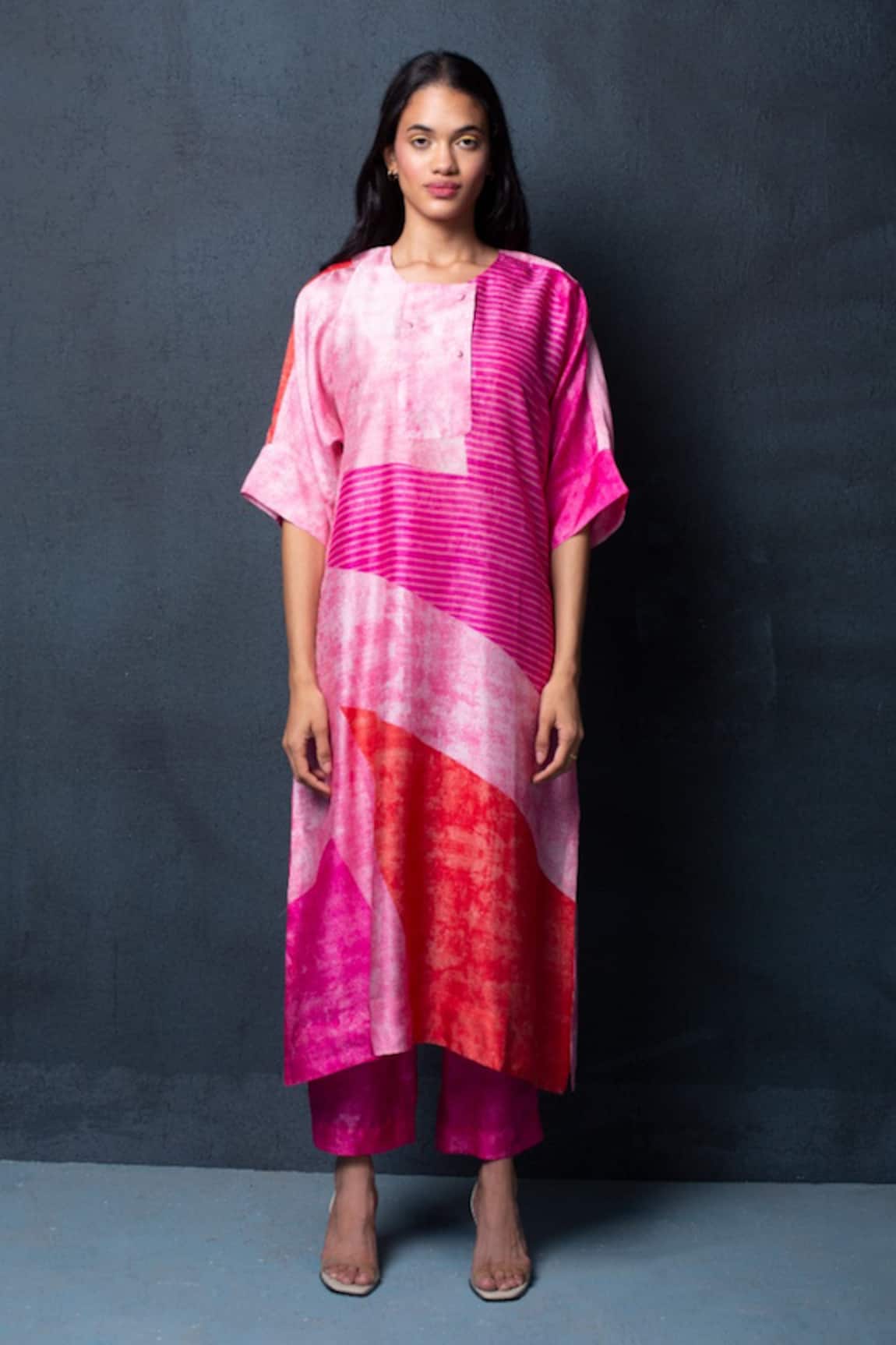 Clos Abstract Print Tunic & Pant Set