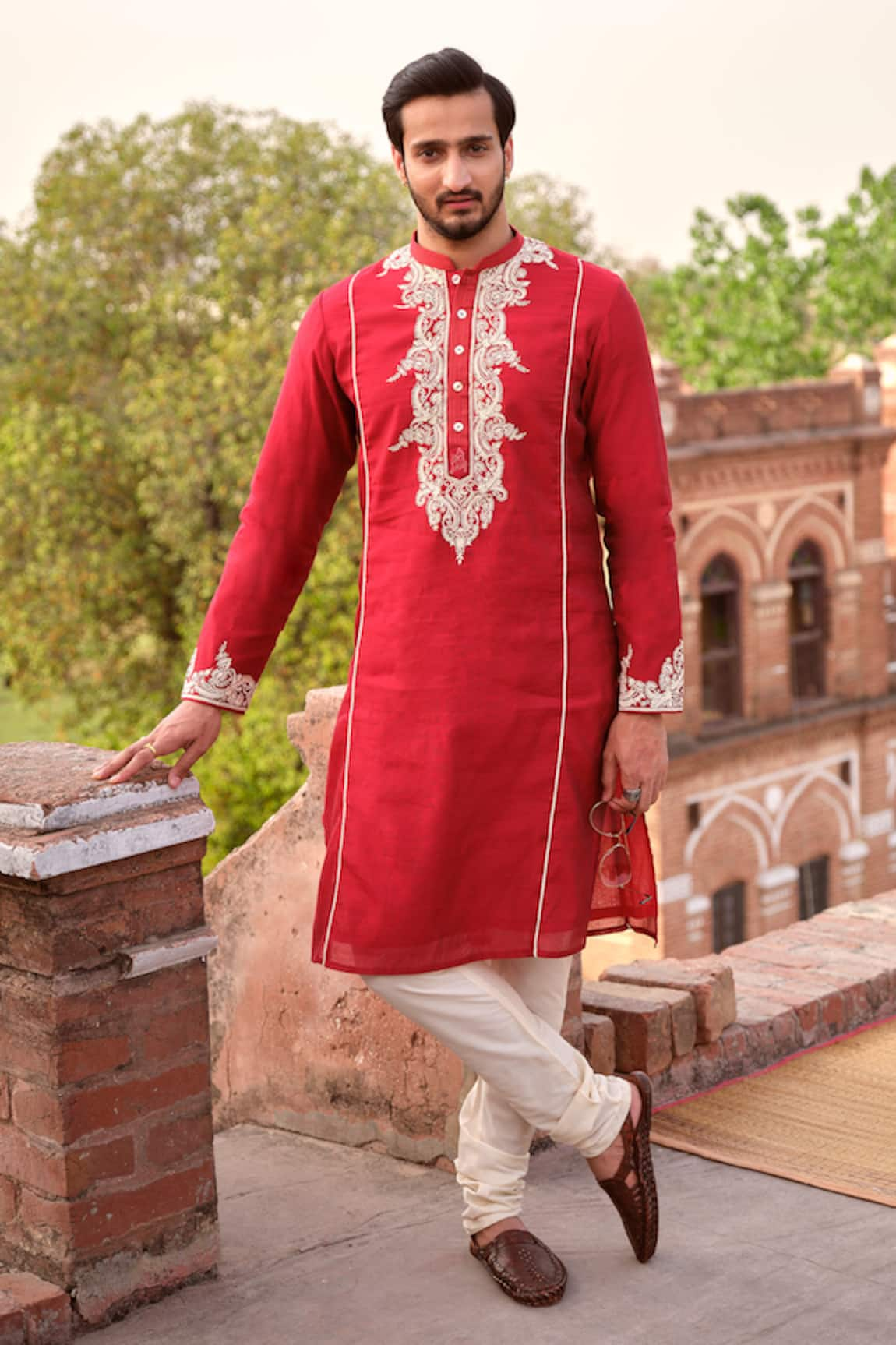 Nitesh Singh Chauhan Hand Embroidered Kurta Set