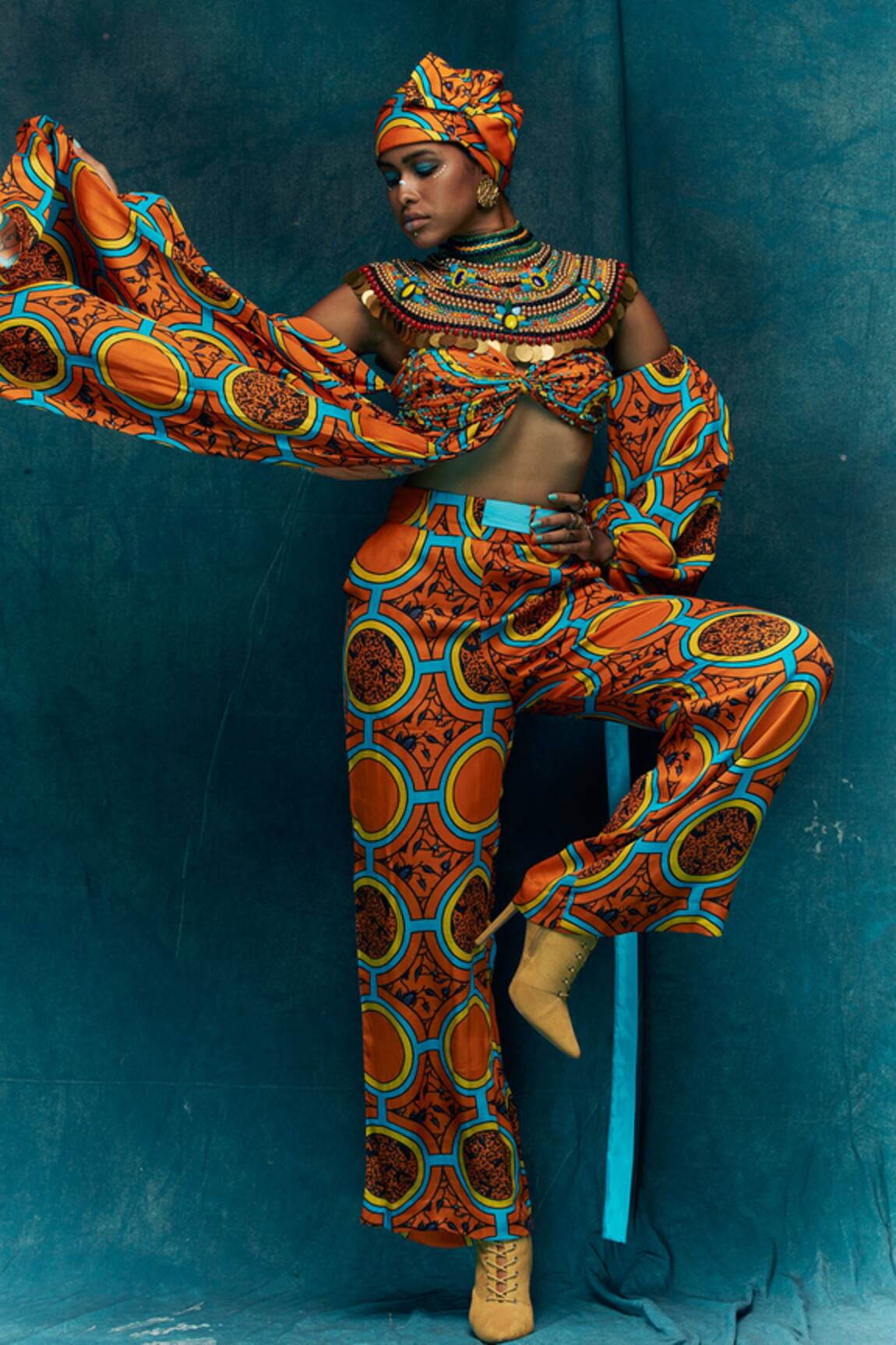 Esha L Amin Geometric Pattern Pant