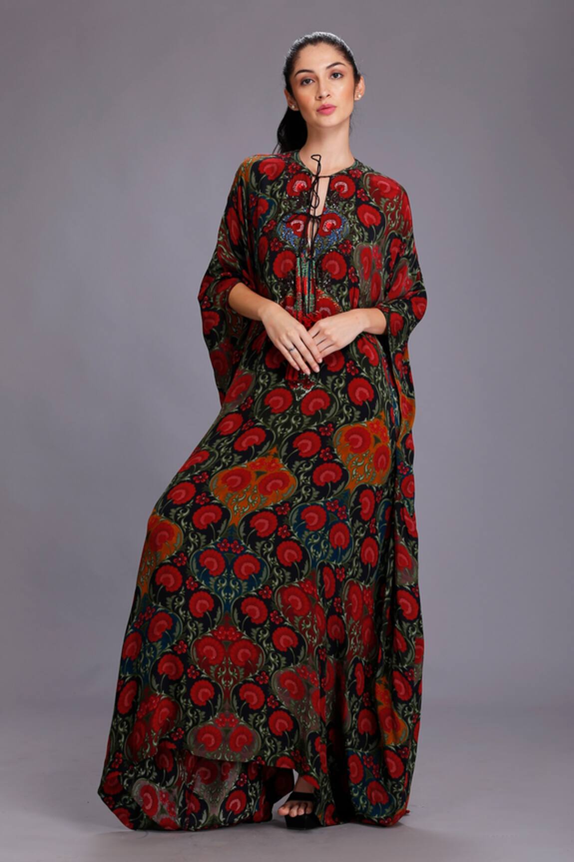 Alpona Designs By Soham Acharya Floral Print Dress