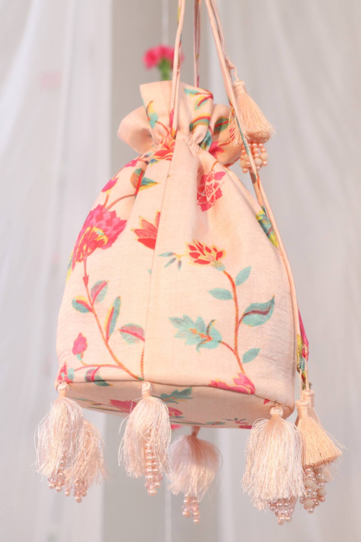 Esha Koul Gajji Satin Printed Potli 