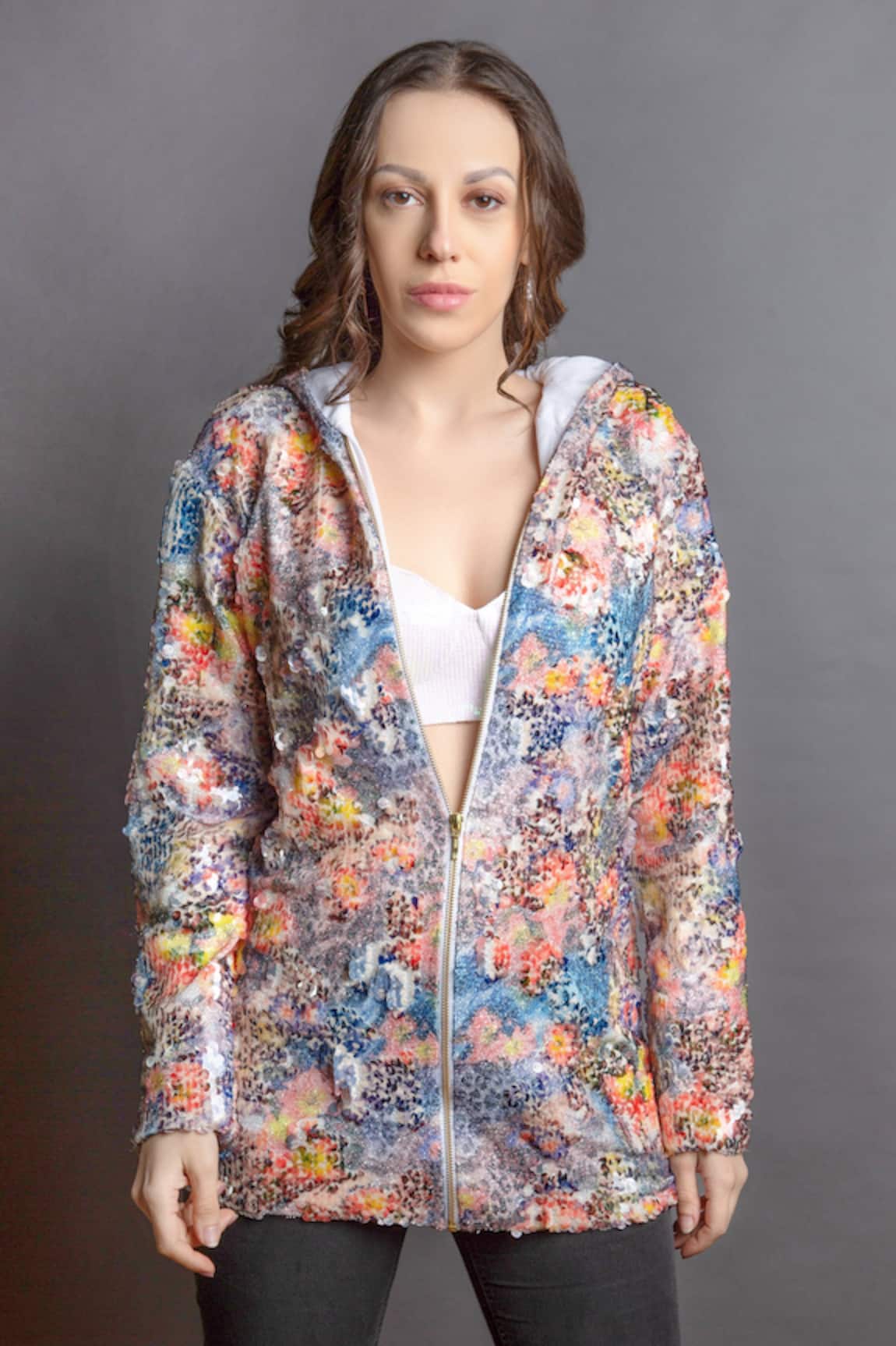 Emblaze Sequin Embellished Hoodie