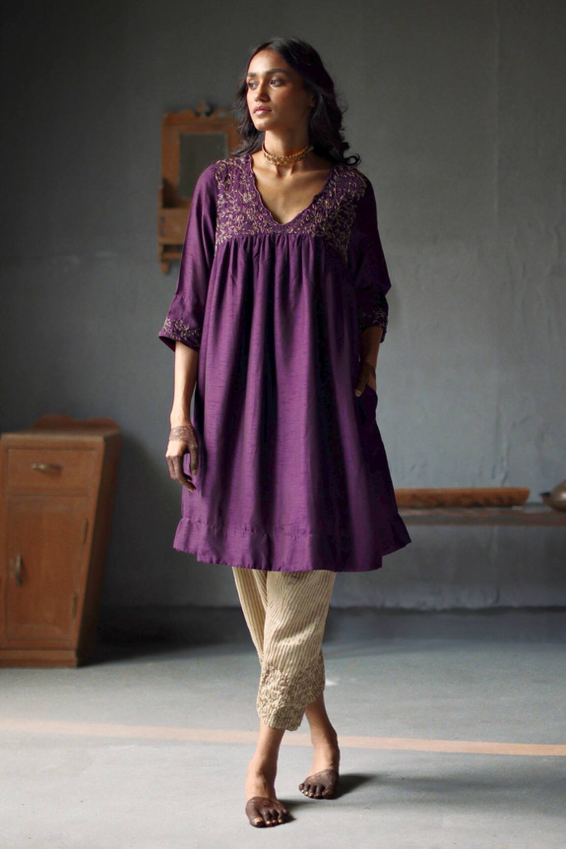 Shorshe Clothing Embroidered Anarkali Set 