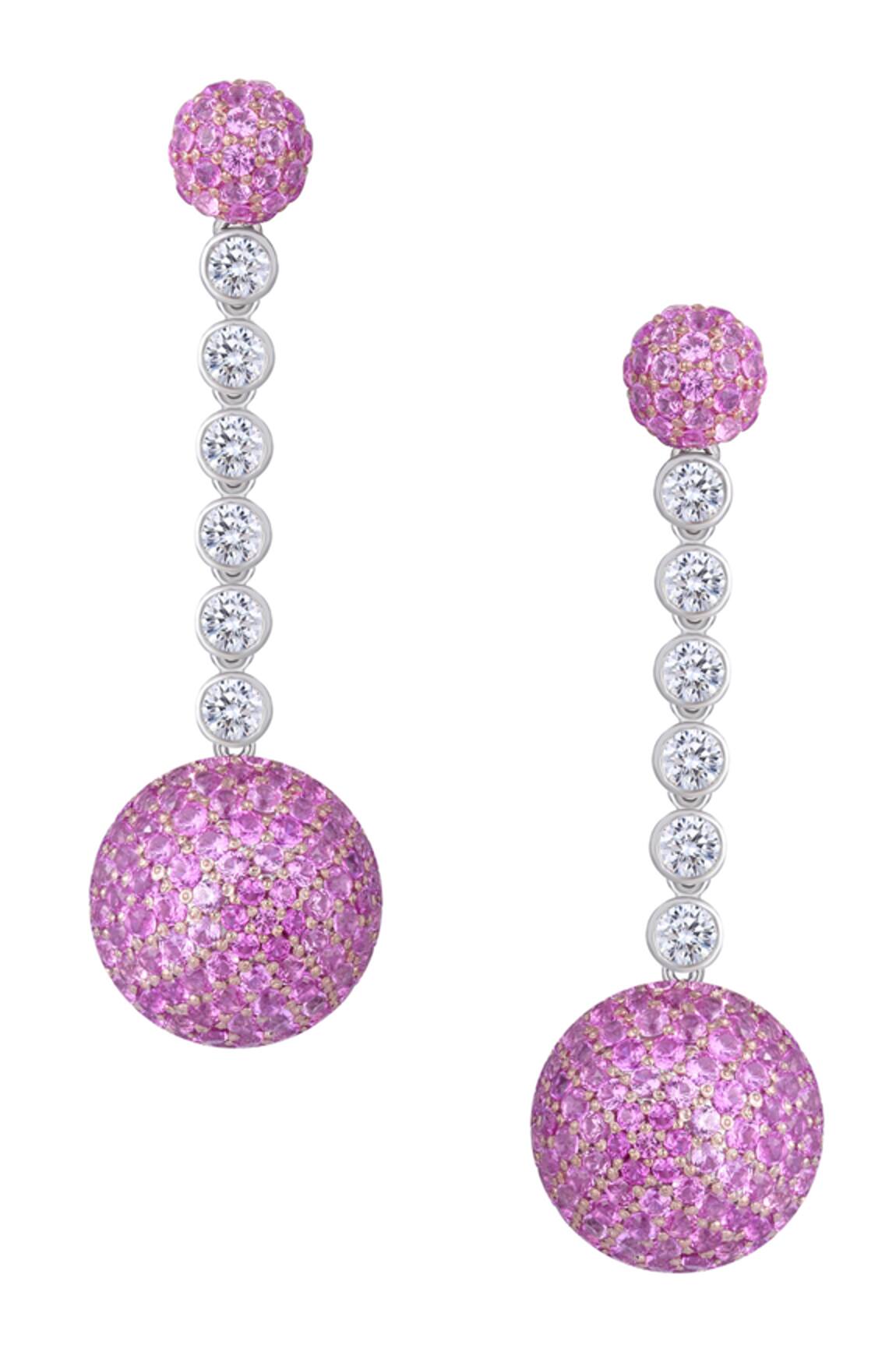 DIOSA PARIS JEWELLERY Circular Swarovski Zirconia Danglers 