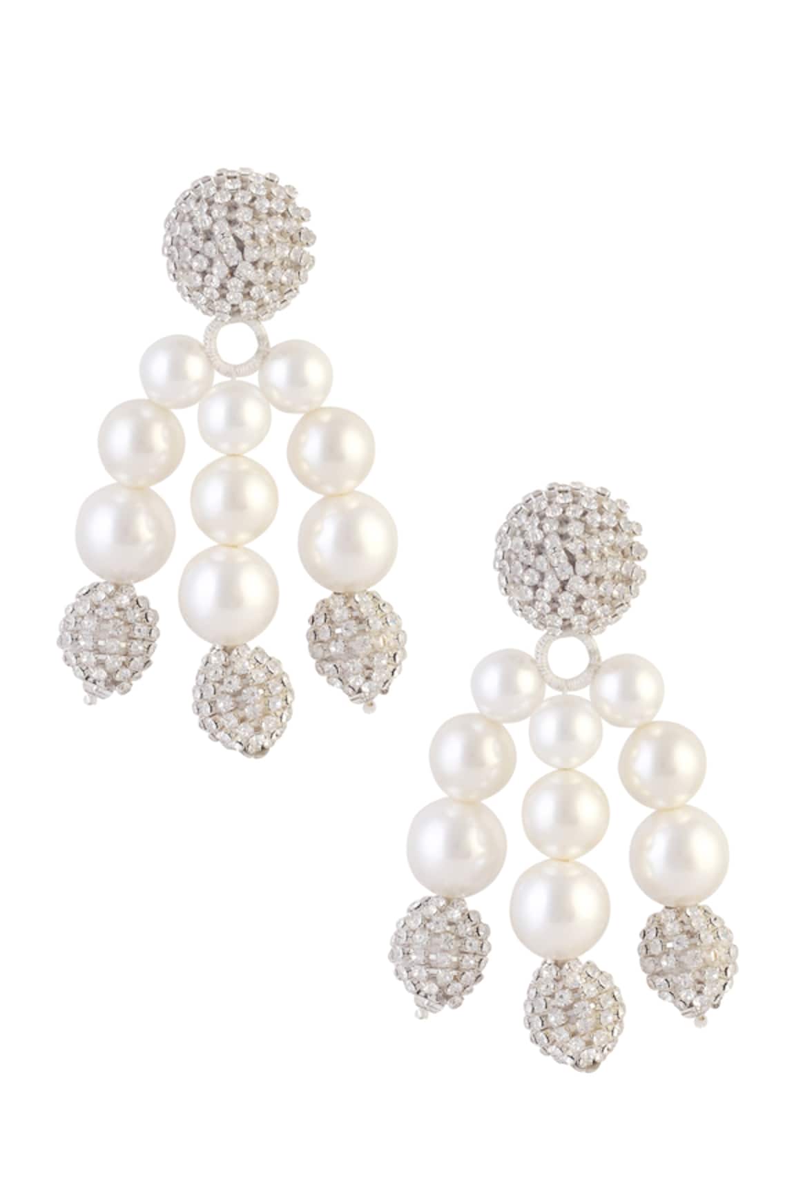 Raya by Vijeta R Pearl Embellished Earrings