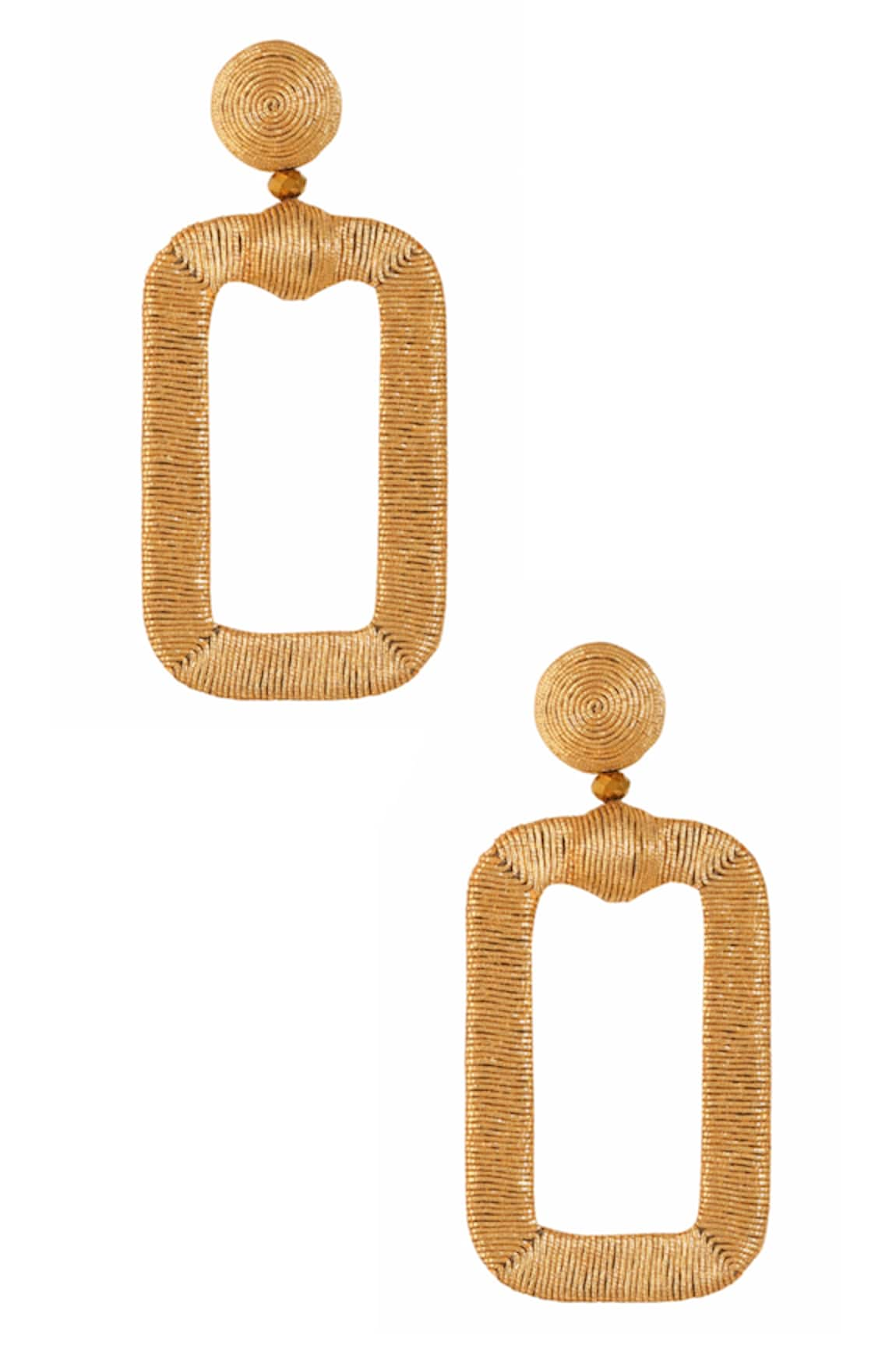 Raya by Vijeta R Corded Rectangular Earrings