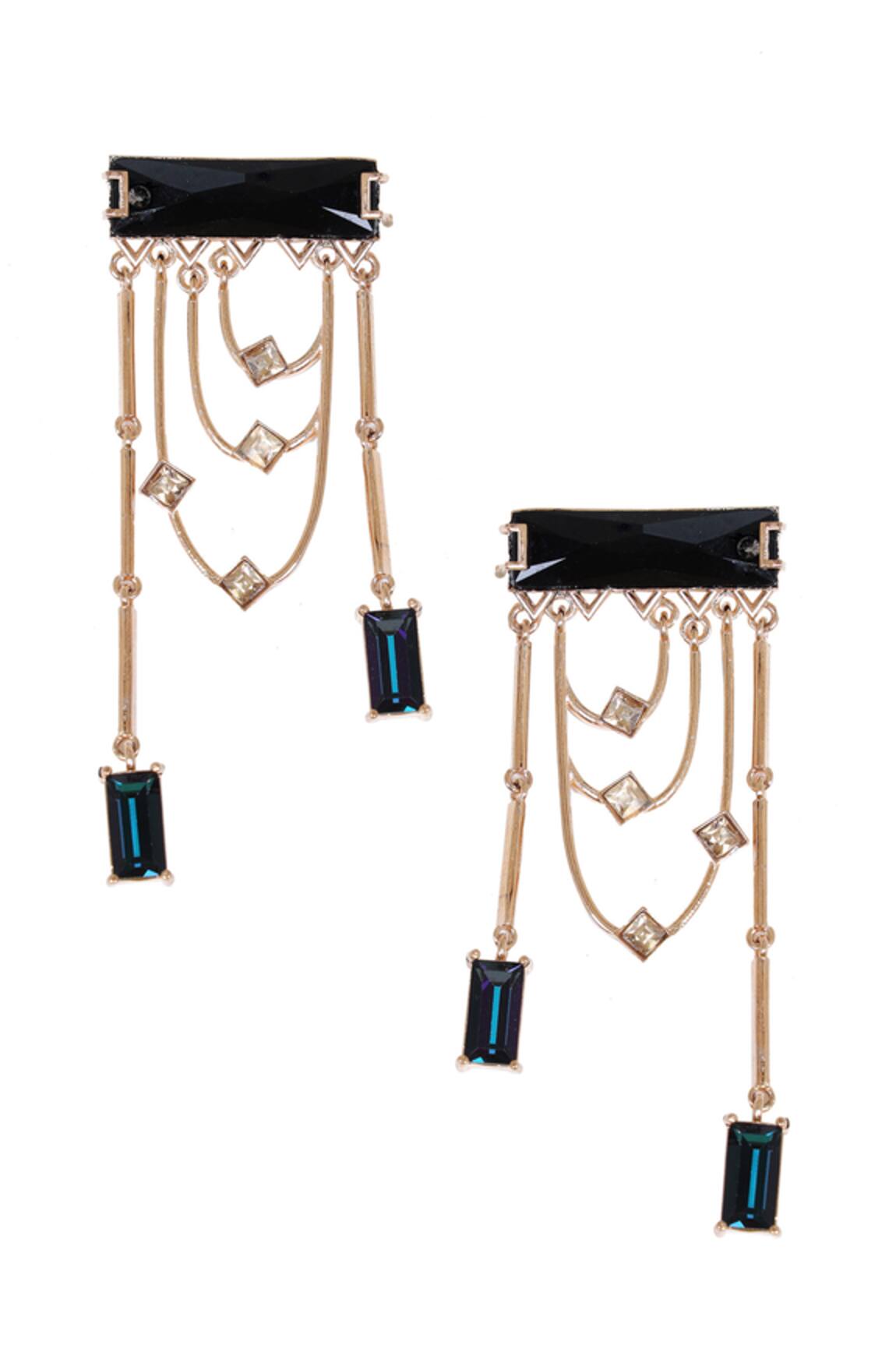 Esme By Aashna Dalmia Crystal Chain Danglers