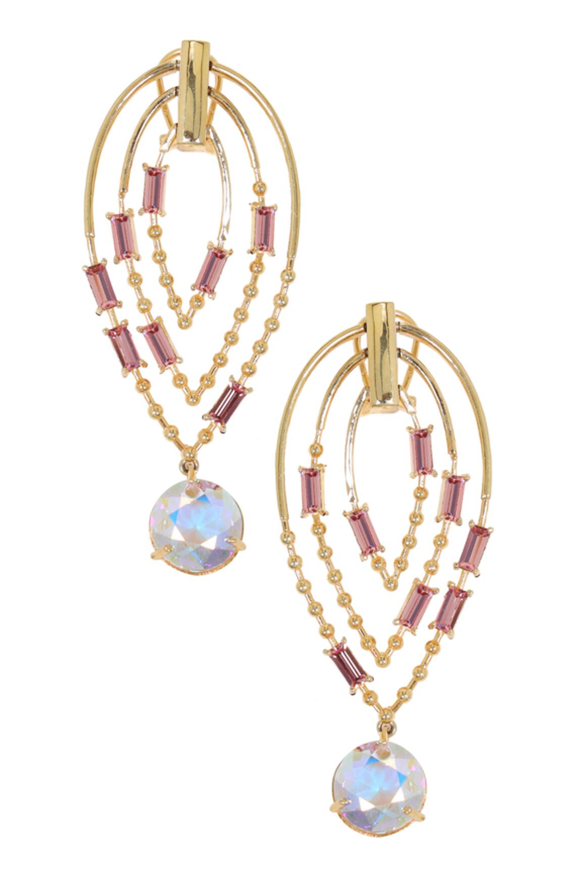 Esme by Aashna Dalmia Crystal Cutwork Danglers 
